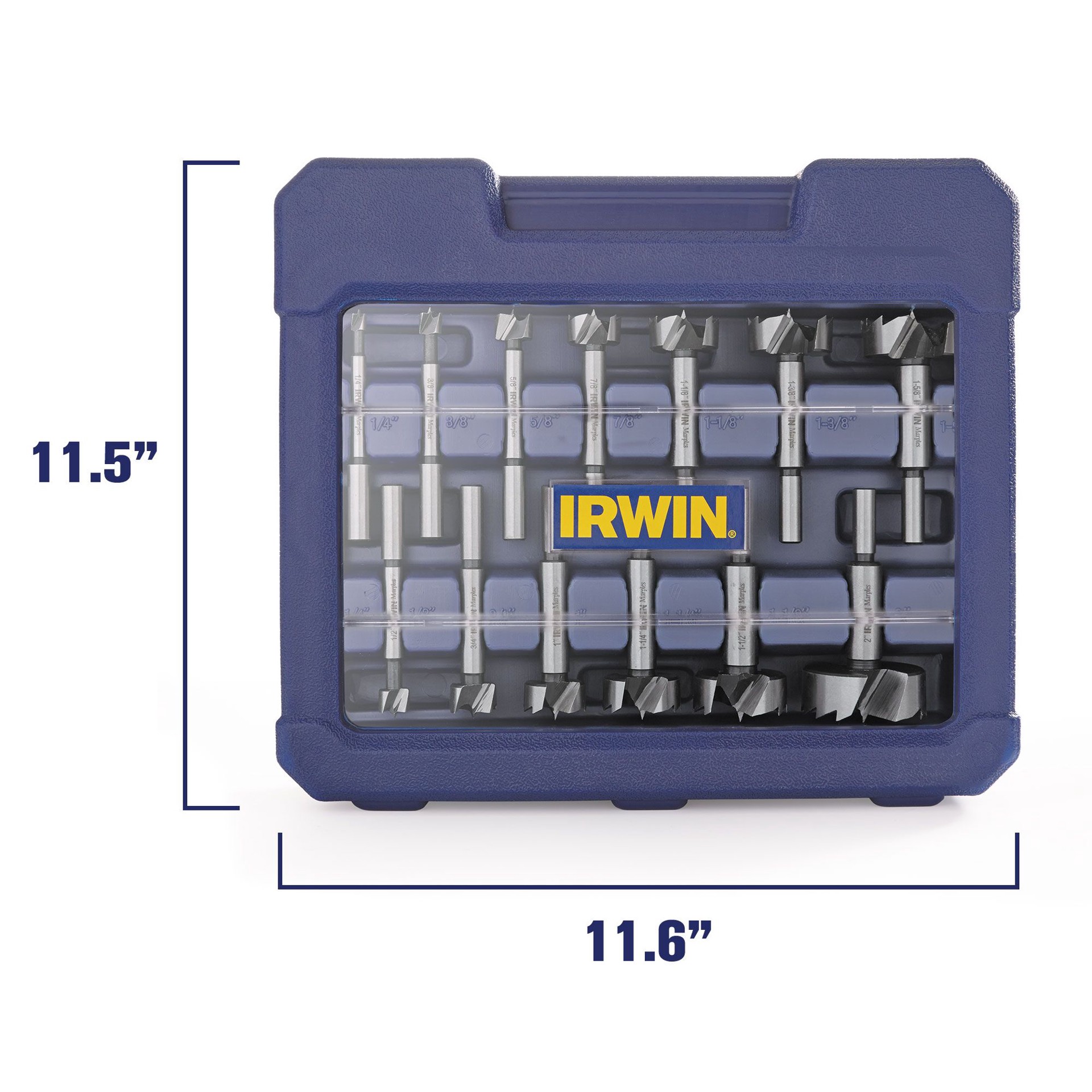 slide 6 of 6, IRWIN Marples 14 -Piece 3/8-in x 3-11/16-in Woodboring Forstner bit Drill Bit Set, 1 ct