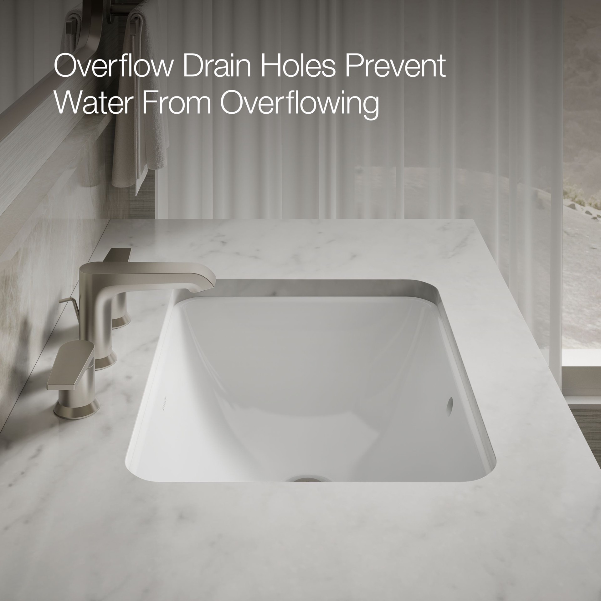 slide 6 of 6, KOHLER Caxton Vitreous China 15.69-in Undermount Rectangular Transitional White Bathroom Sink, 1 ct