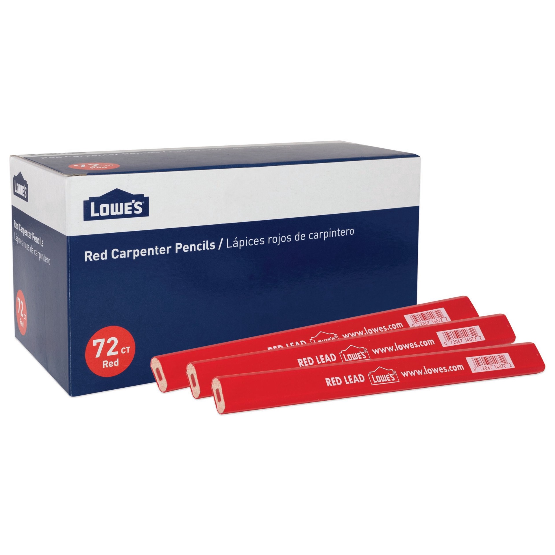 slide 2 of 3, Lowe's 7 inches Red Pencil, 1 ct
