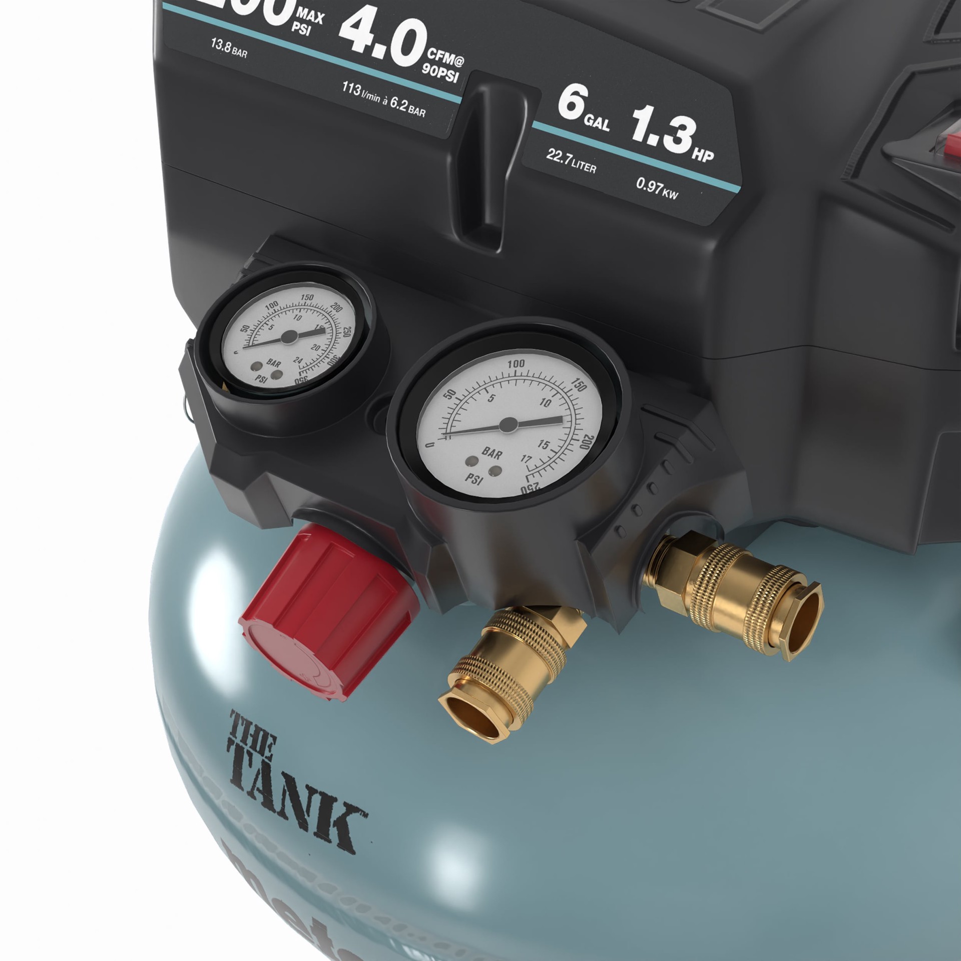 slide 2 of 6, Metabo HPT The Tank 6-Gallon Portable Electric 200 PSI Pancake Air Compressor, 1 ct