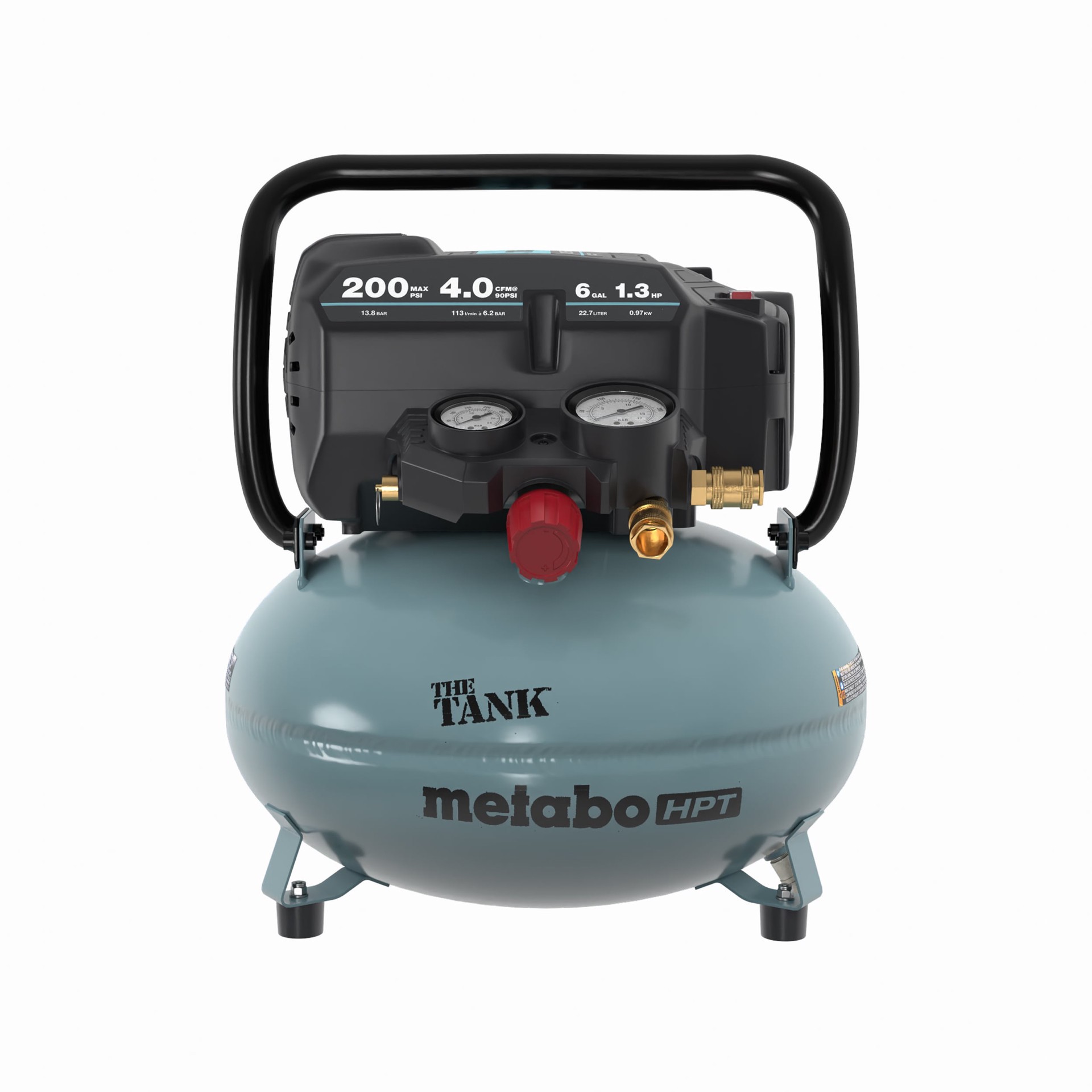 slide 6 of 6, Metabo HPT The Tank 6-Gallon Portable Electric 200 PSI Pancake Air Compressor, 1 ct