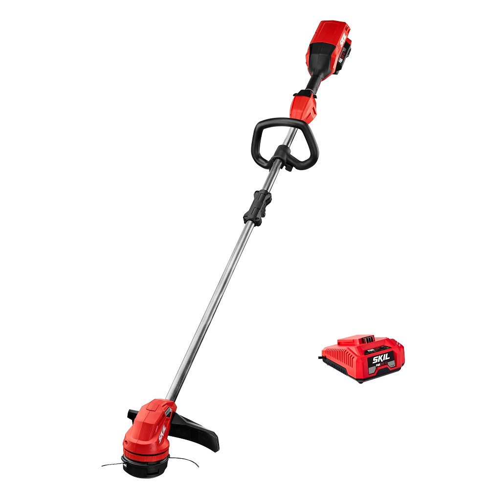 slide 1 of 6, SKIL 40-volt 14-in Straight Shaft Battery String Trimmer 2.5 Ah (Battery Included) (Charger Included), 1 ct