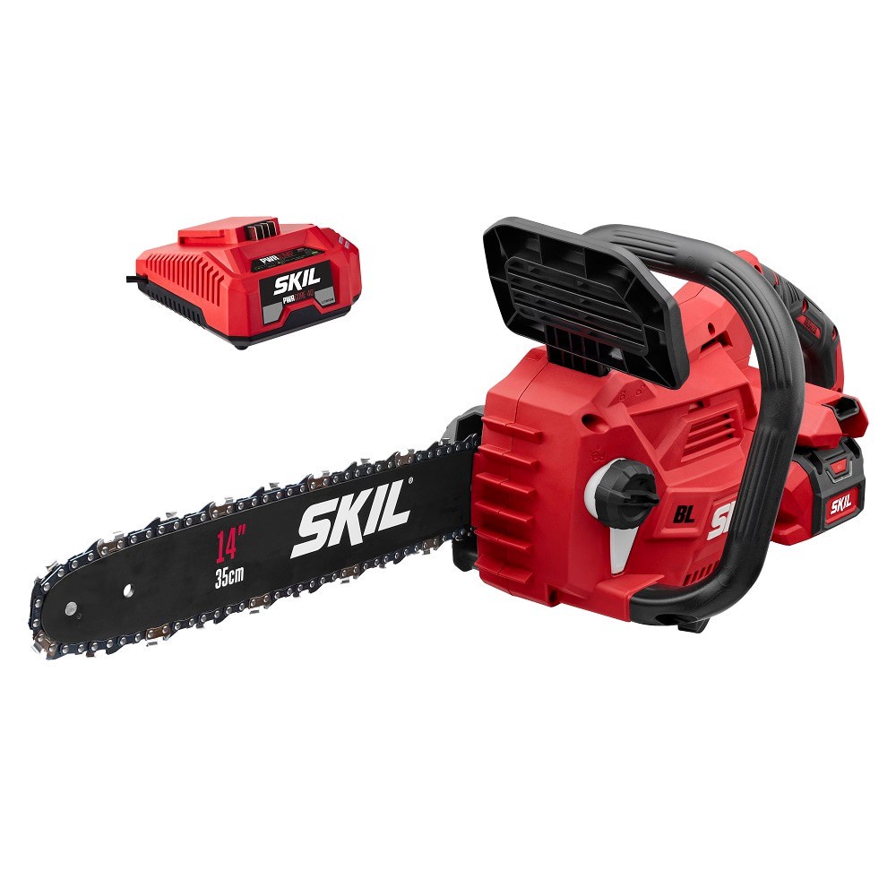 slide 1 of 6, SKIL 40-volt 14-in Battery 2.5 Ah Chainsaw Battery Included Charger Included, 1 ct