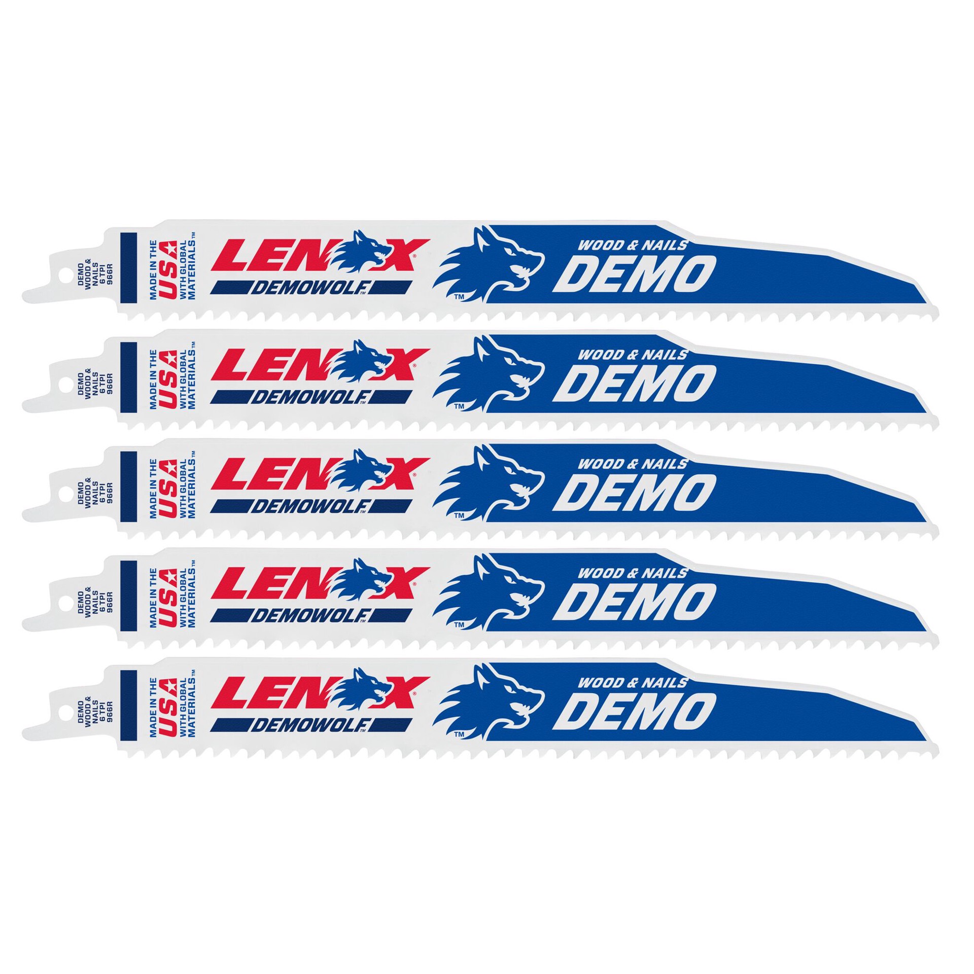 slide 1 of 6, LENOX Bi-metal 9-in 6 TPI Demolition Demolition Reciprocating Saw Blade 5 -Pack, 1 ct