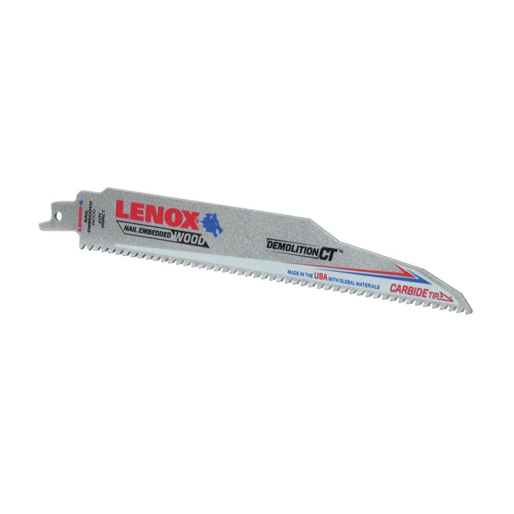 slide 6 of 6, LENOX Carbide tooth 9-in 6 TPI Demolition Demolition Reciprocating Saw Blade, 1 ct