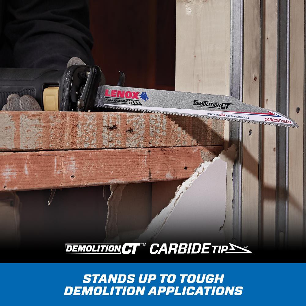 slide 4 of 6, LENOX Carbide tooth 12-in 6 TPI Demolition Demolition Reciprocating Saw Blade, 1 ct