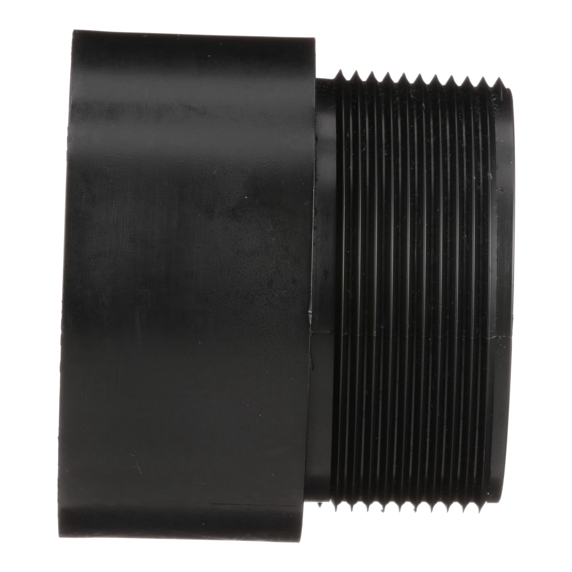 slide 5 of 6, Charlotte Pipe 3-in x 3-in Black ABS DWV Adapter Fitting with NSF Safety Listing for Sanitary Drain and Vent Applications, 1 ct