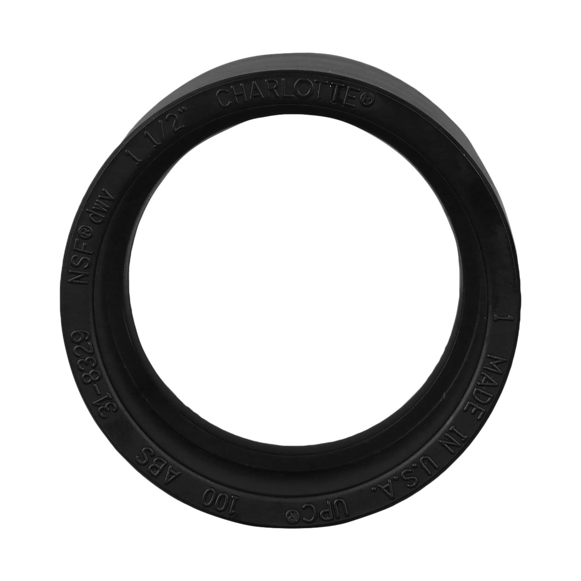 slide 2 of 6, Charlotte Pipe 3-in Black ABS DWV Coupling Fitting for Non-Potable Water, NSF Safety Listed, Schedule 40, for Sanitary Drain, Waste, and Vent Applications, 1 ct