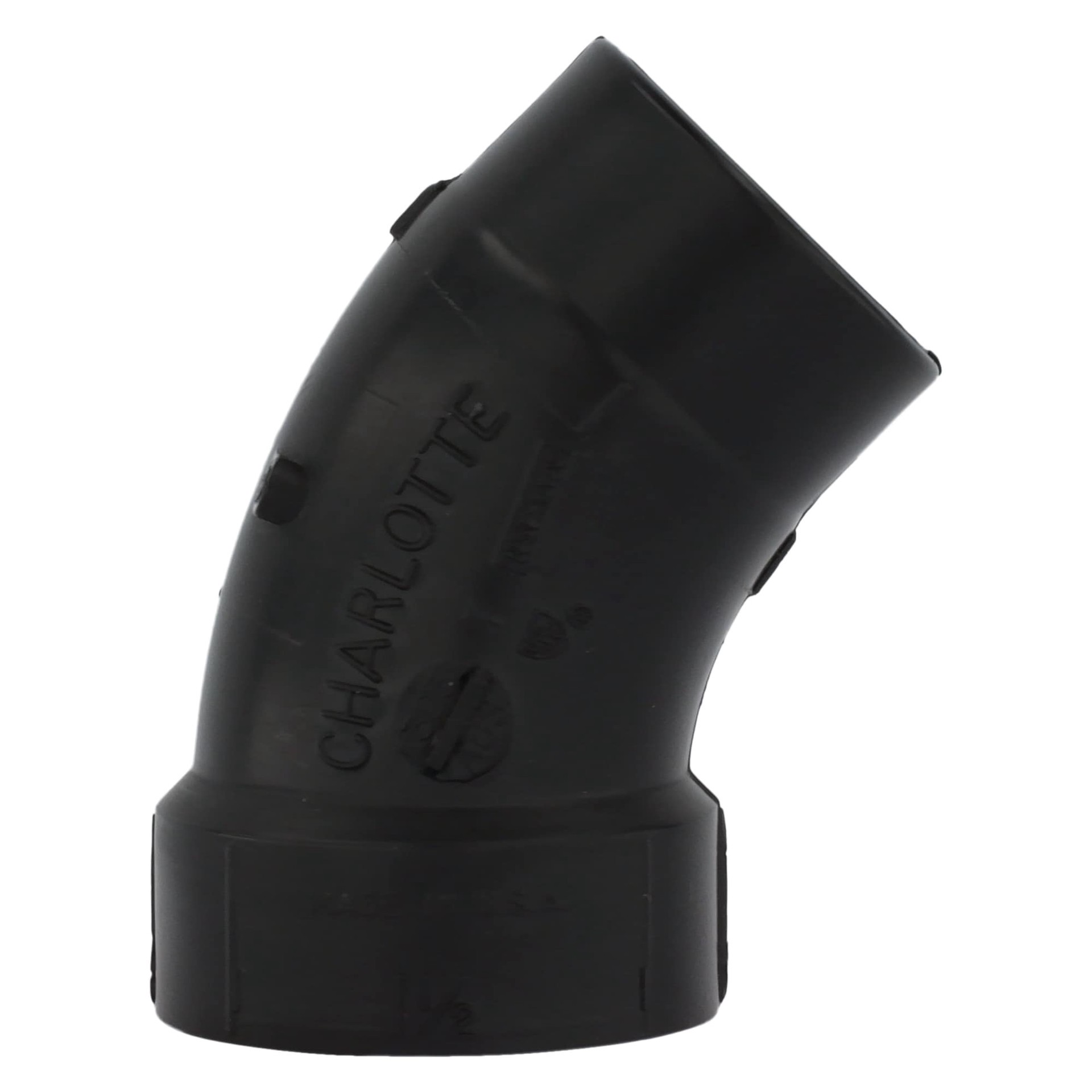 slide 4 of 6, Charlotte Pipe 1-1/2-in 45-Degree ABS DWV Street Elbow, 1 ct