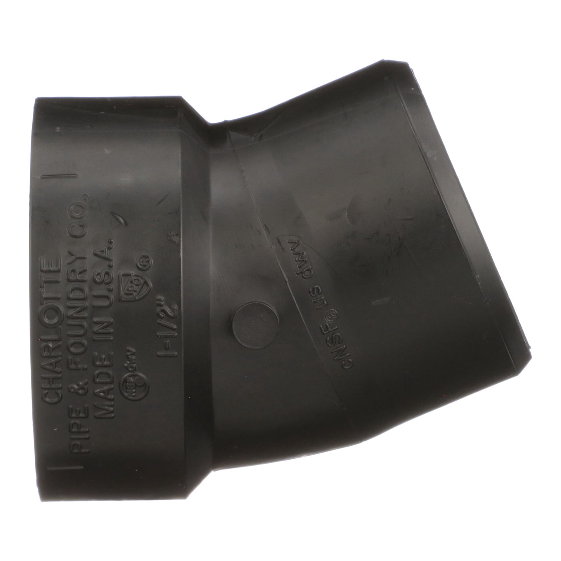 slide 3 of 6, Charlotte Pipe 4-in 22.5-Degree ABS DWV Street Elbow, 1 ct