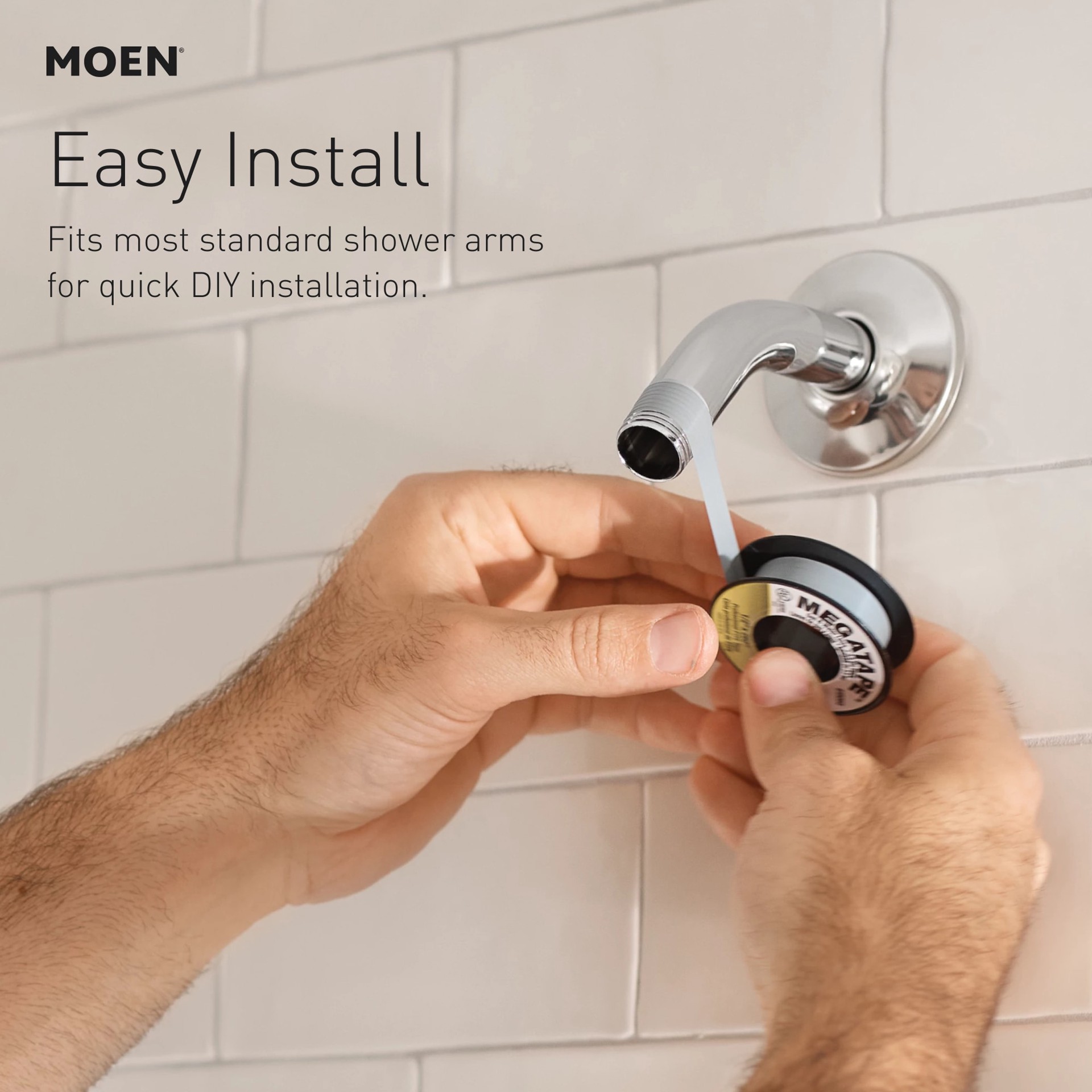 slide 4 of 6, Moen Engage 6.0 -Spray Spot Resist Brushed Nickel 5.5-in Round Rain Handheld Shower Head 1.75 GPM, 1 ct
