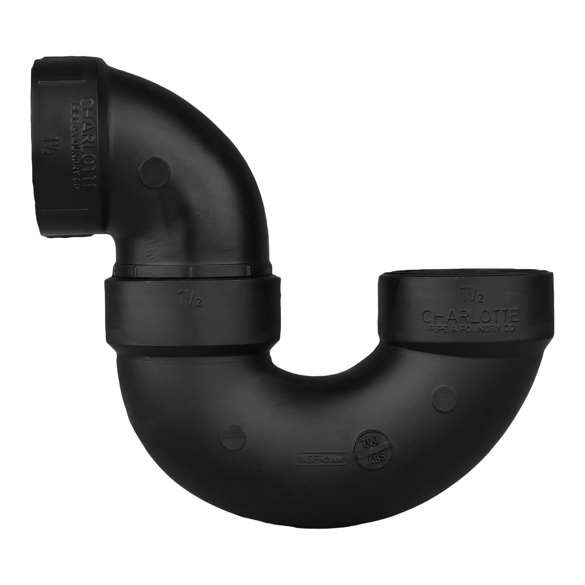 slide 5 of 6, Charlotte Pipe 1-1/2-in ABS DWV P-Trap with Solvent Weld Joint, 1 ct