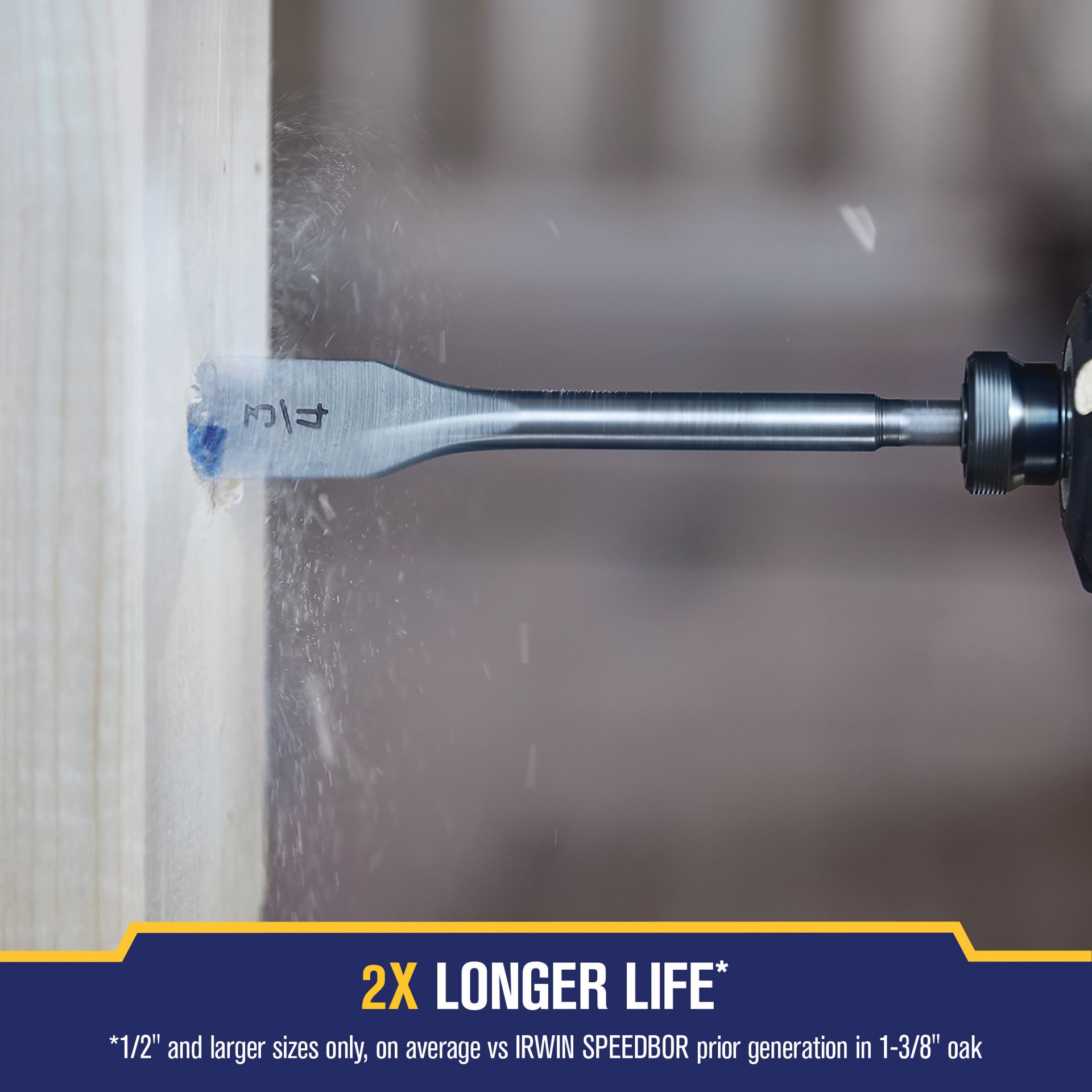 slide 5 of 6, IRWIN Standard length 7/8-in x 6-in Woodboring Spade bit Drill Bit, 1 ct