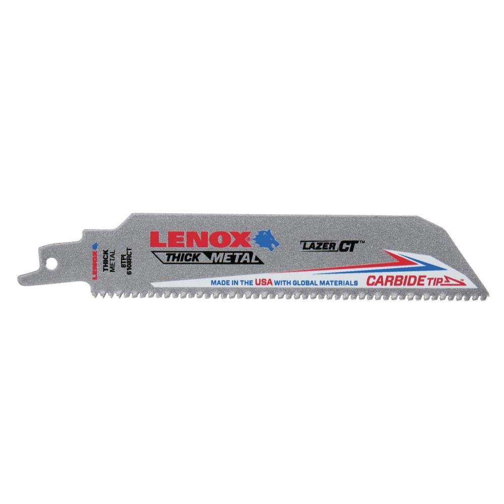 slide 1 of 6, LENOX Lazer Carbide tooth 6-in 8 TPI Metal cutting Reciprocating Saw Blade, 1 ct