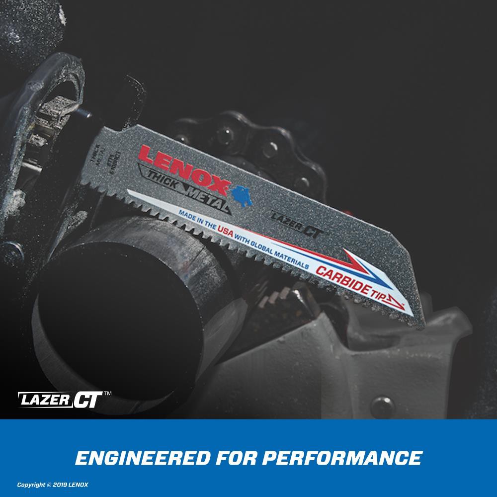 slide 5 of 6, LENOX Lazer Carbide tooth 6-in 8 TPI Metal cutting Reciprocating Saw Blade, 1 ct
