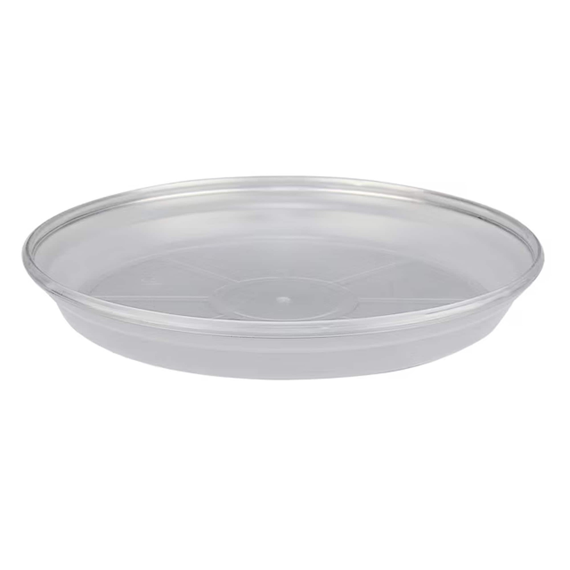 slide 4 of 6, allen + roth 11.54-in Translucent Plastic Plant Saucer, 1 ct