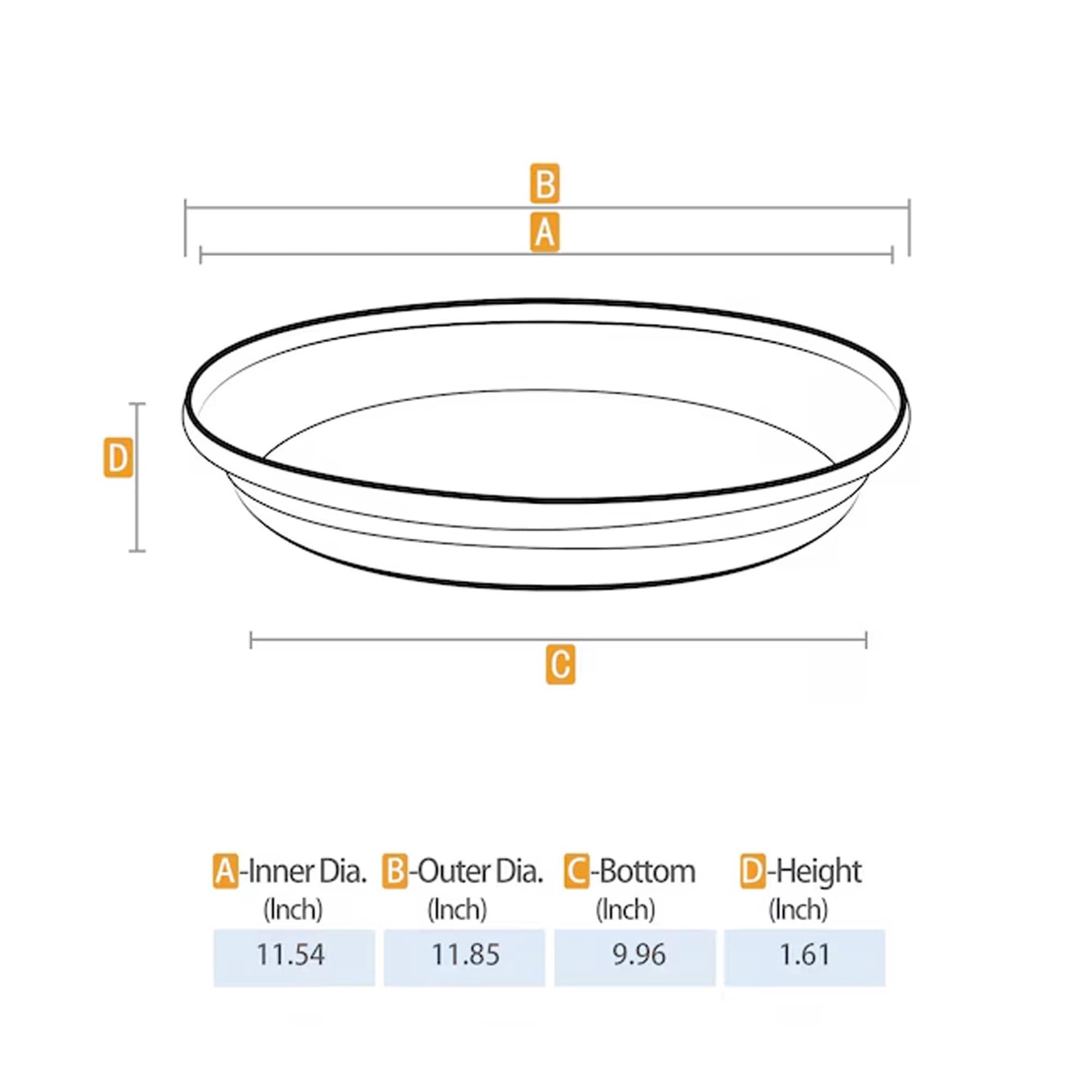 slide 5 of 6, allen + roth 11.54-in Translucent Plastic Plant Saucer, 1 ct