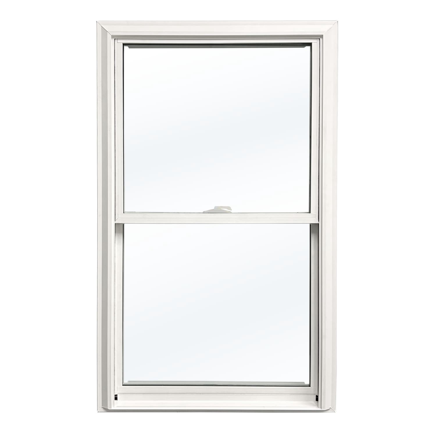slide 1 of 6, United Window & Door PRO Series 35-3/4-in x 45-1/2-in White Exterior White Interior Vinyl Replacement Double Hung Window Low-E argon Double Pane Glass (Half Screen Included), 1 ct
