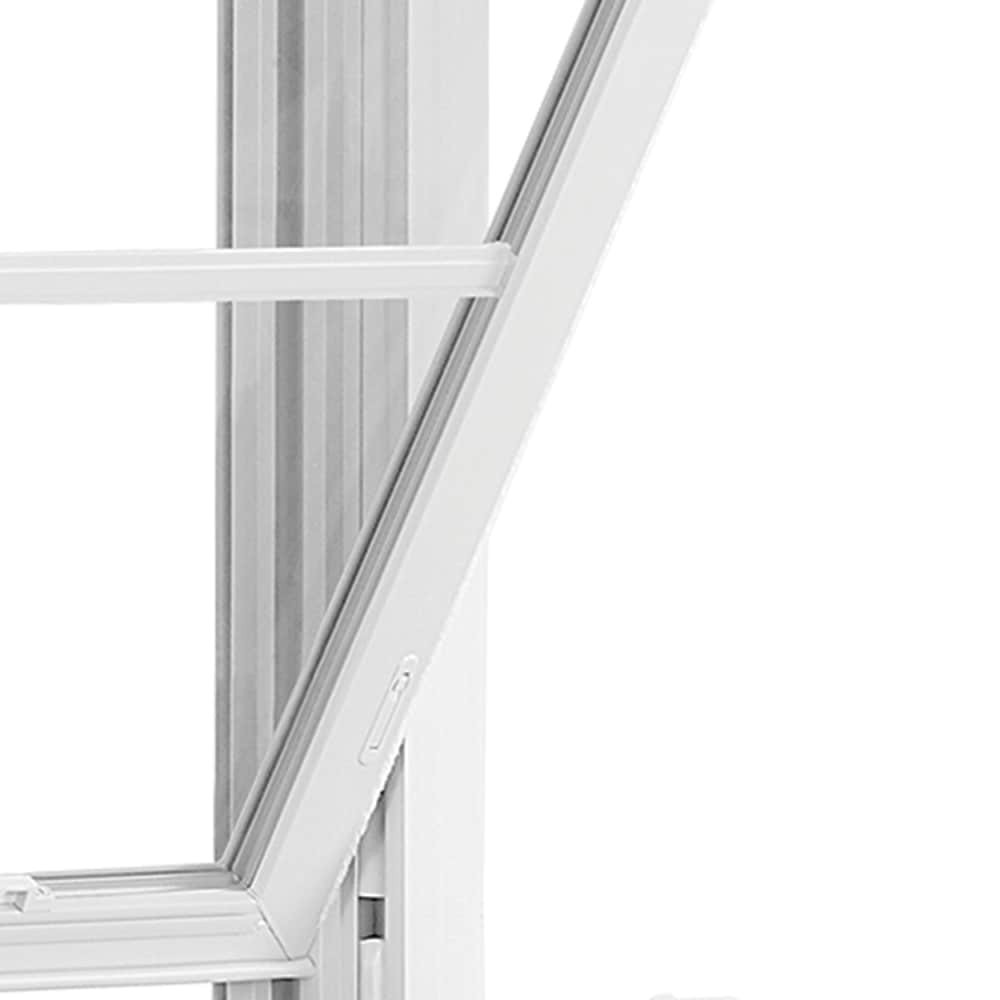 slide 2 of 6, RELIABILT 3201 Series White Exterior White Interior Vinyl Replacement Double Hung Window Low-E argon Double Pane Glass (Half Screen Included), 1 ct