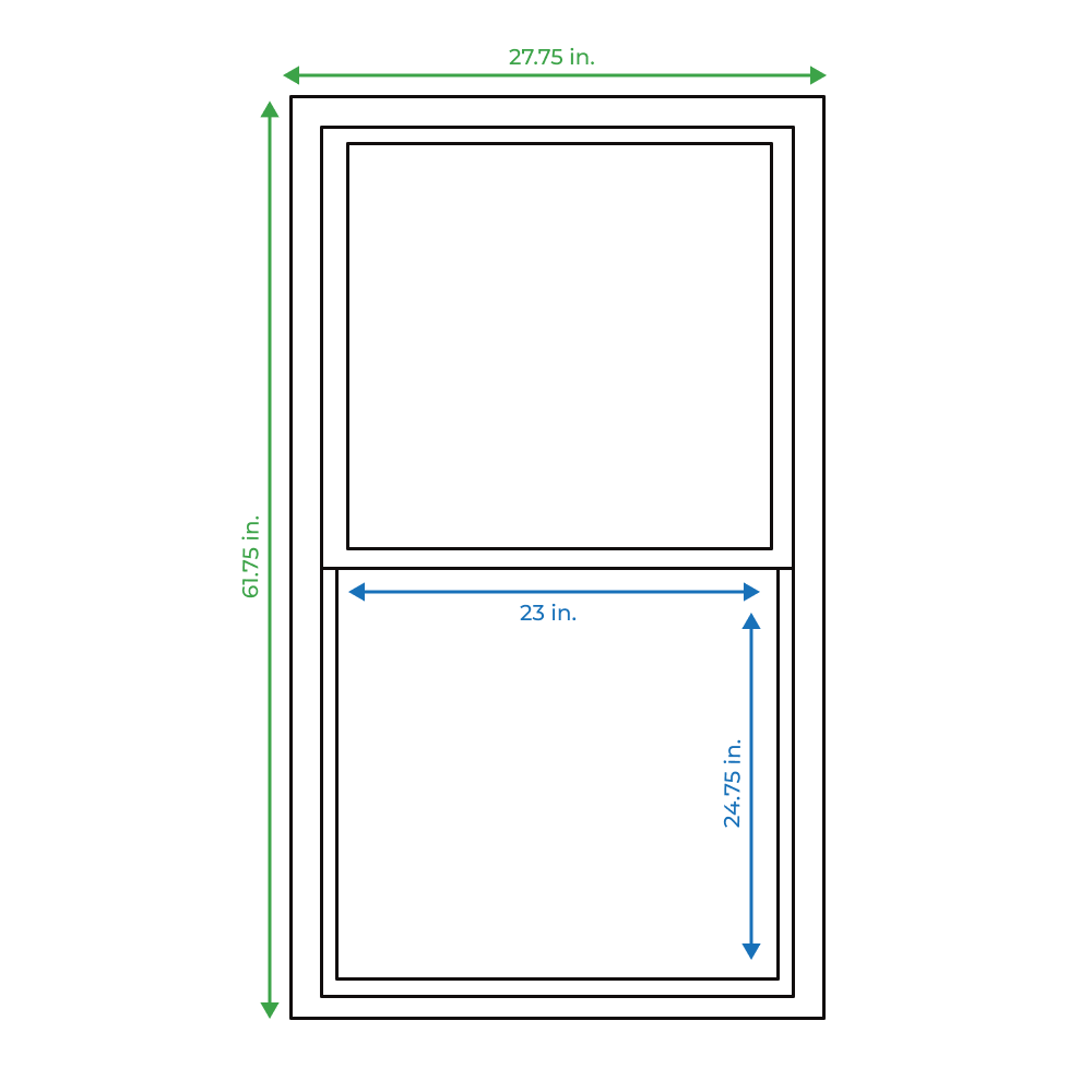 slide 5 of 6, RELIABILT 3201 Series White Exterior White Interior Vinyl Replacement Double Hung Window Low-E argon Double Pane Glass (Half Screen Included), 1 ct