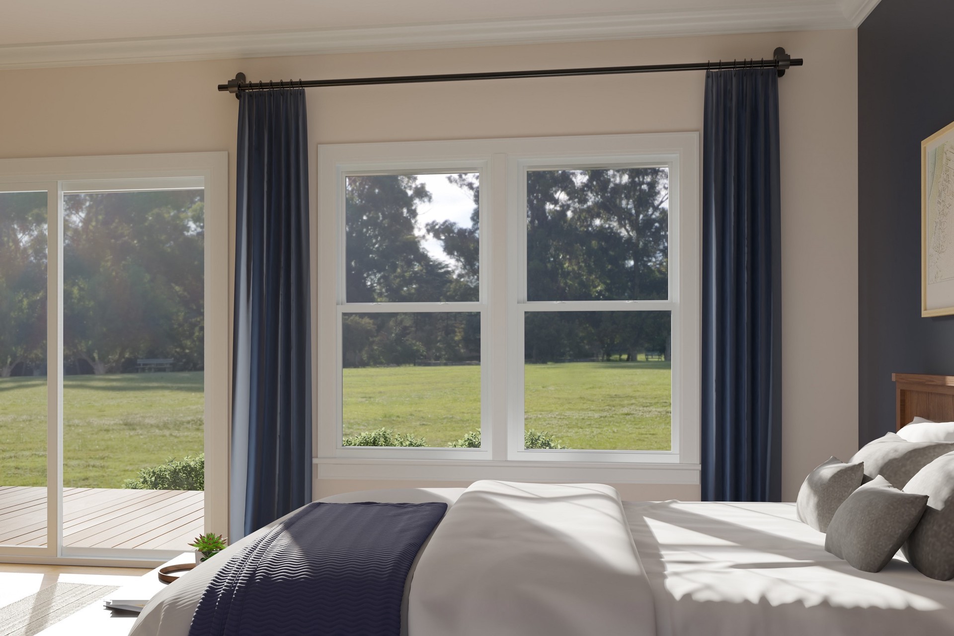 slide 6 of 6, RELIABILT 3201 Series White Exterior White Interior Vinyl Replacement Double Hung Window Low-E argon Double Pane Glass (Half Screen Included), 1 ct