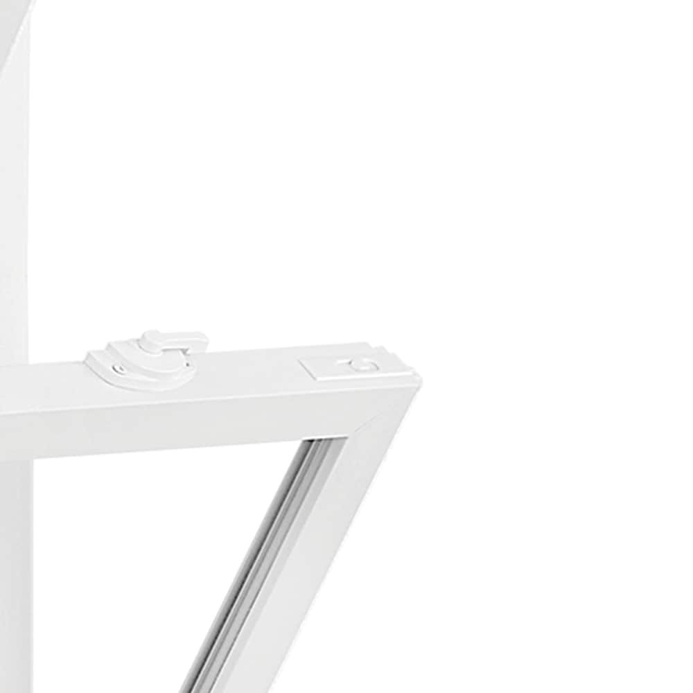 slide 4 of 6, RELIABILT 3201 Series 23-3/4-in x 37-1/2-in White Exterior White Interior Vinyl Replacement Double Hung Window Low-E argon Double Pane Glass with Grids (Half Screen Included), 1 ct