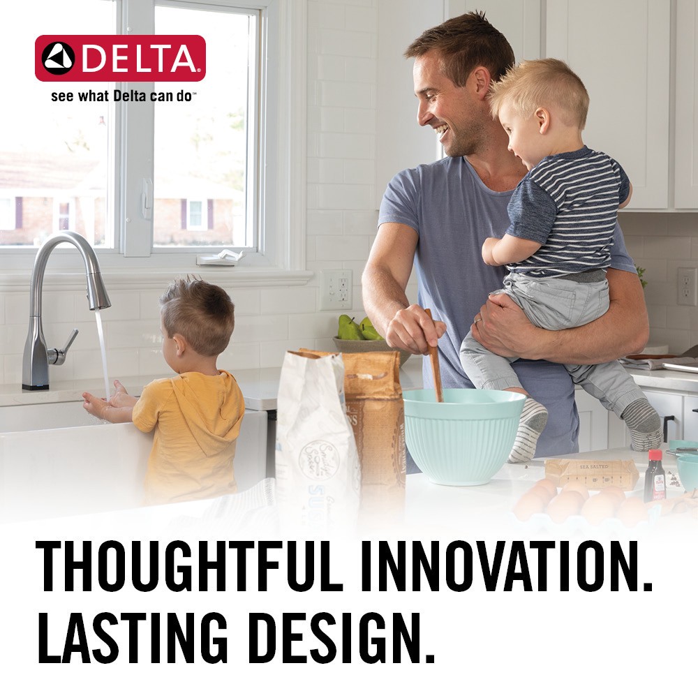 slide 5 of 5, Delta Commercial Chrome Single hole 1-handle WaterSense Mid-arc Residential Handle Bathroom Sink Faucet, 1 ct