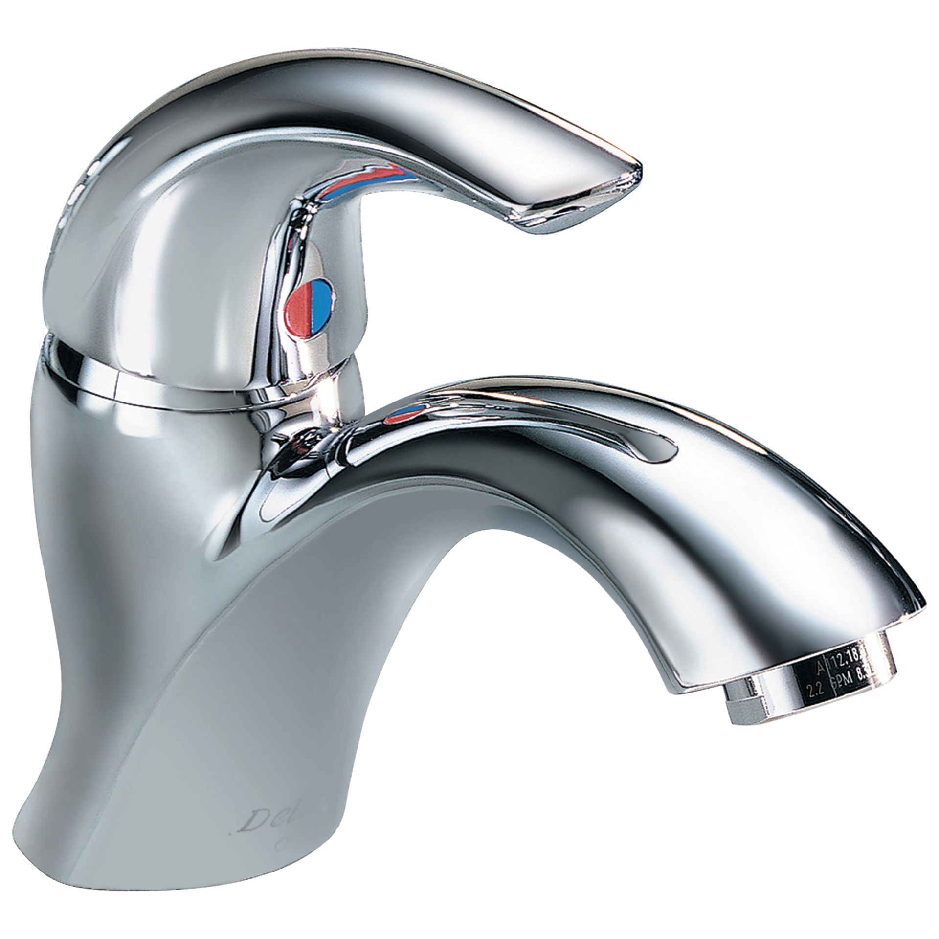 slide 1 of 5, Delta Commercial Chrome Single hole 1-handle WaterSense Mid-arc Residential Handle Bathroom Sink Faucet, 1 ct
