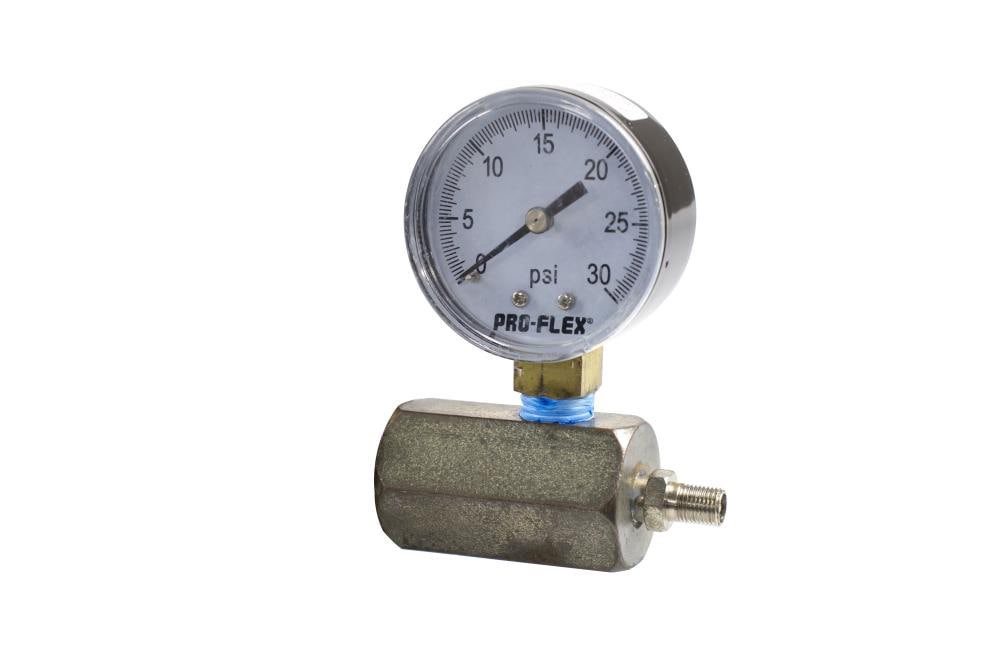 slide 1 of 1, PRO-FLEX 3/4-in CSST Brass Hex Test Gauge, 1 ct