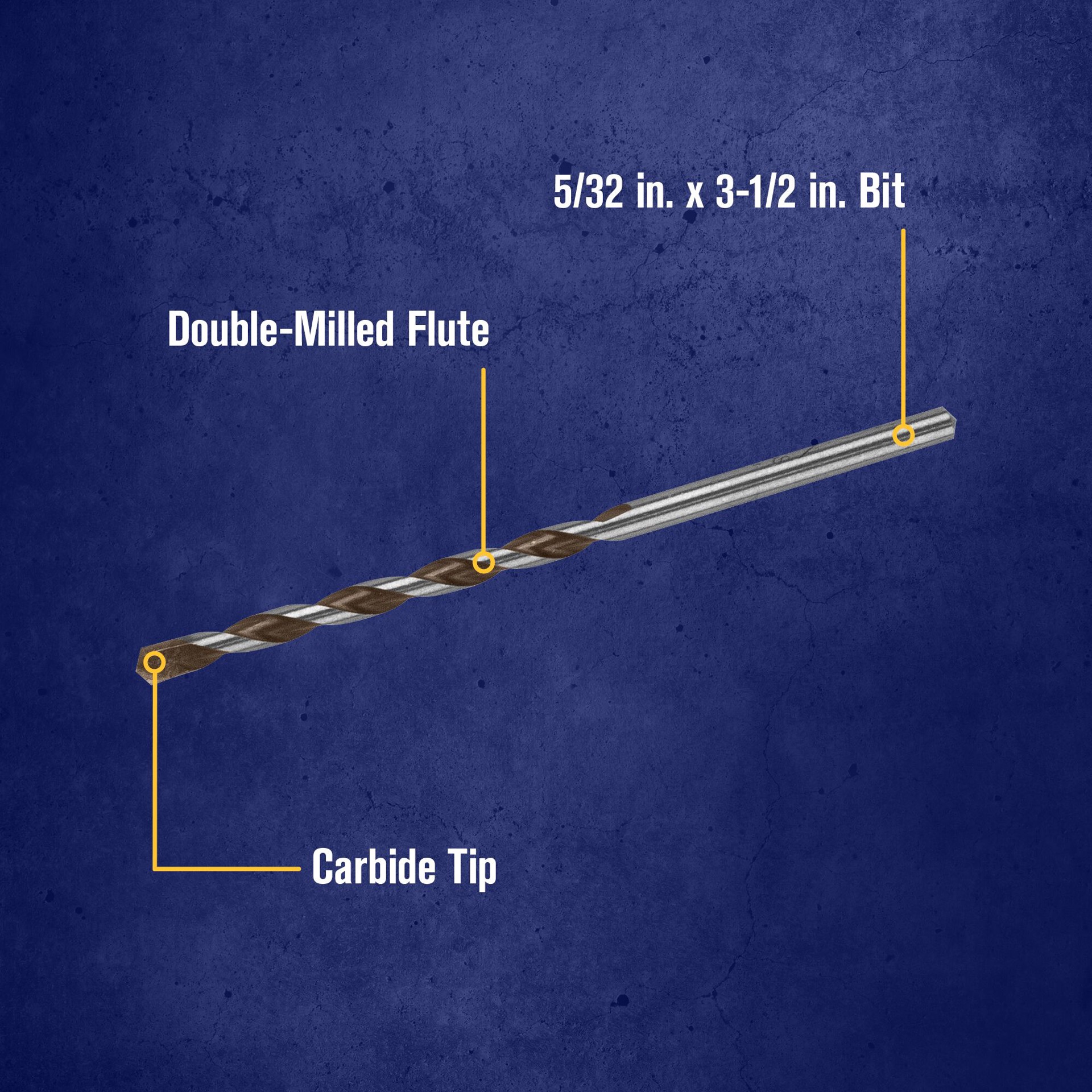 slide 2 of 6, IRWIN Multi-Material 5/32-in x 3-1/2-in Carbide Masonry Drill Bit For Rotary drill, 1 ct