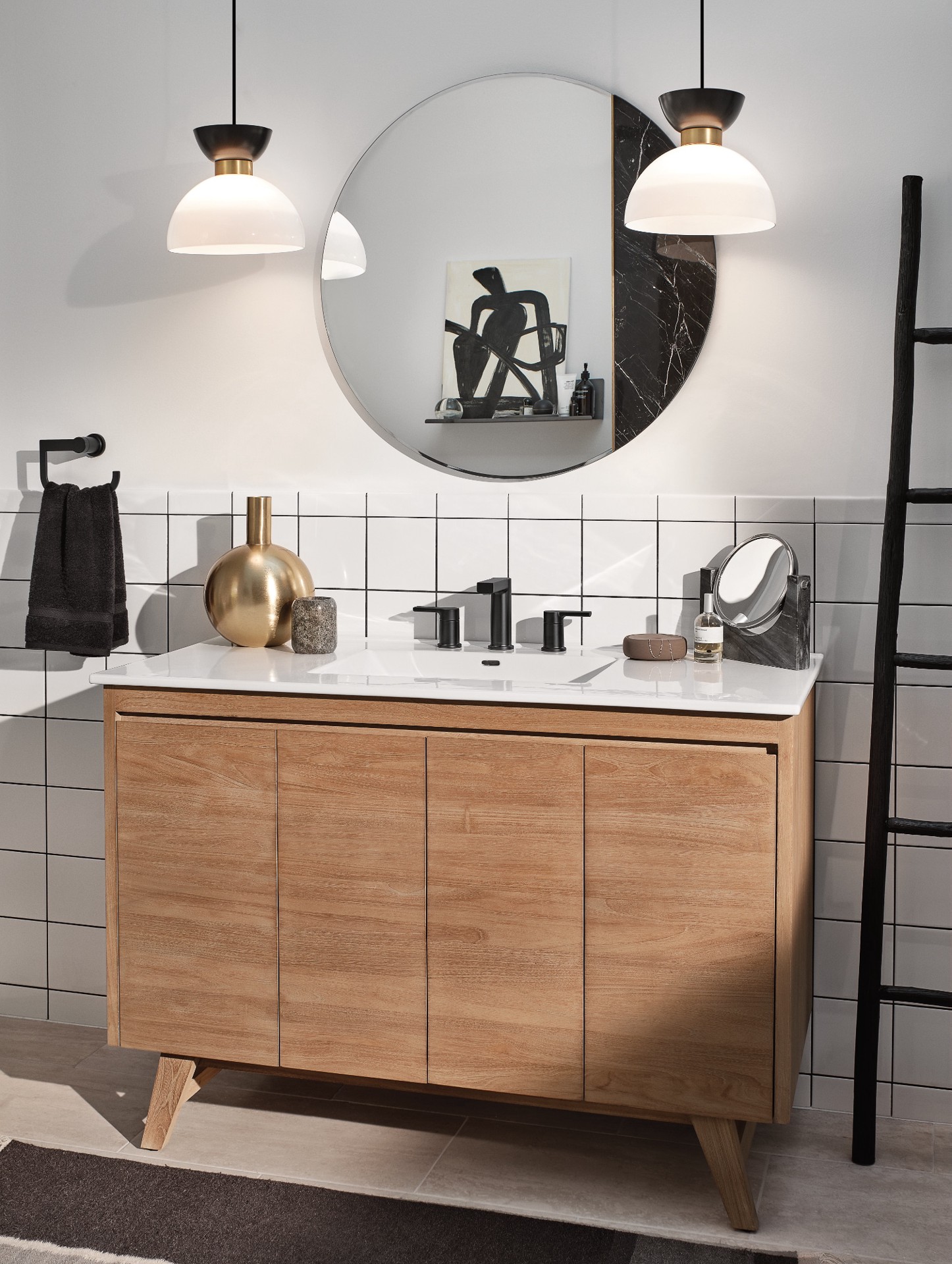 slide 4 of 6, Moen Rinza Matte Black Towel Ring, 1 ct