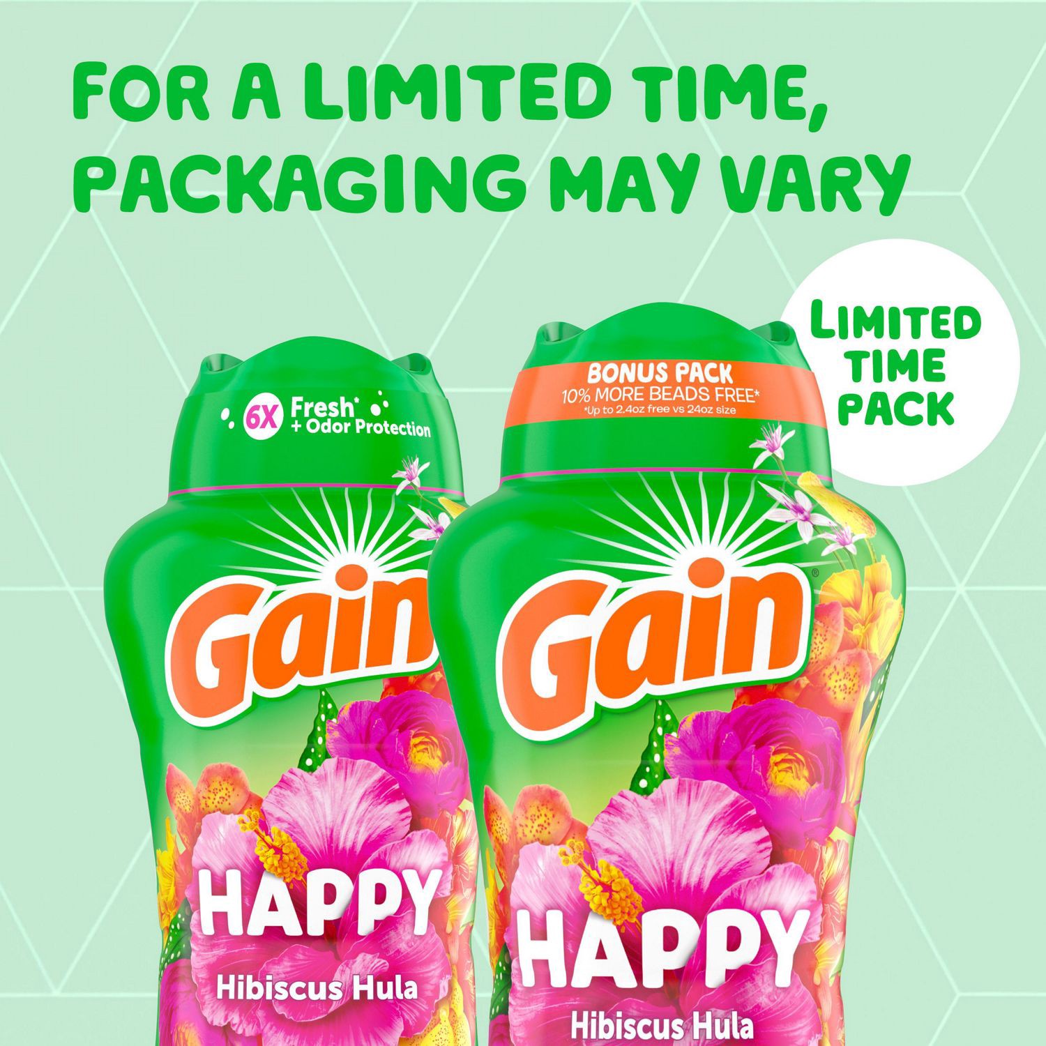 slide 5 of 11, Gain In-Wash Scent Booster Beads, Happy, 24 Oz, 24 oz