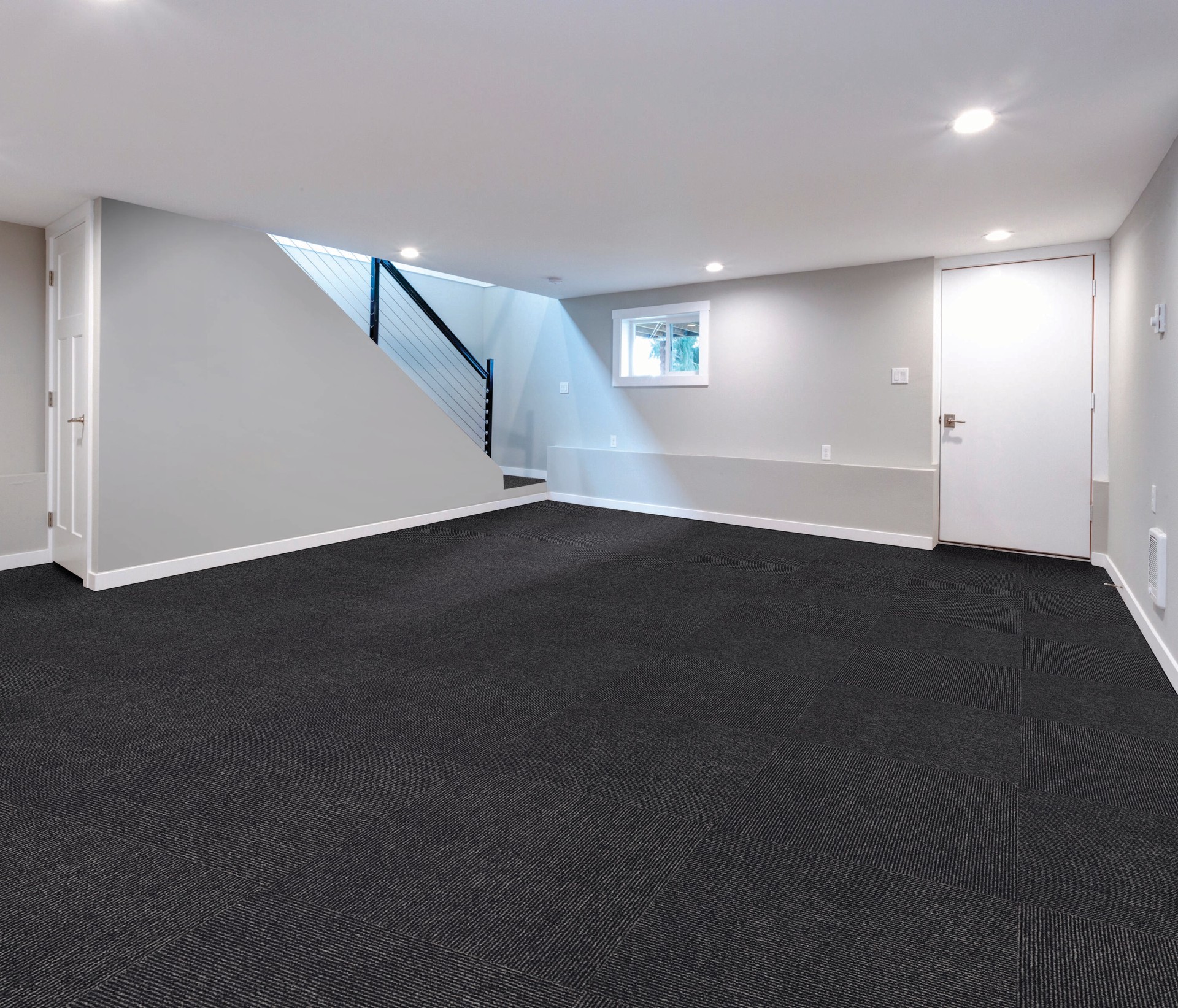slide 2 of 6, Style Selections Heather Row 24-in x 24-in Storm Gray Gray Residential Peel and stick Indoor or outdoor Carpet Tile ( 40-sq ft ), 1 ct