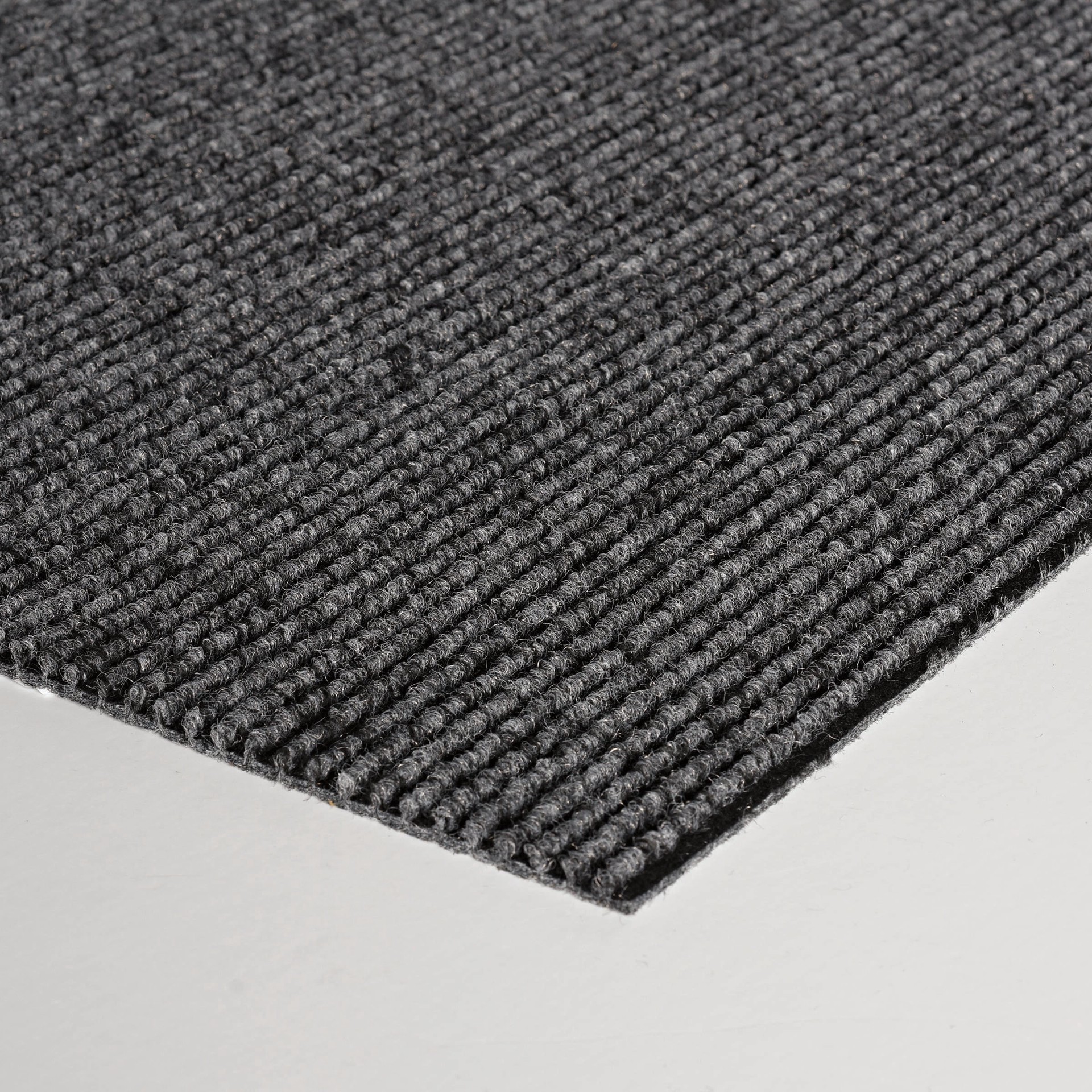 slide 4 of 6, Style Selections Heather Row 24-in x 24-in Storm Gray Gray Residential Peel and stick Indoor or outdoor Carpet Tile ( 40-sq ft ), 1 ct