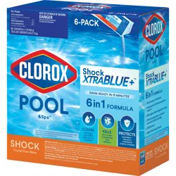 Clorox Pool&Spa XtraBlue 6 in 1, 6 -Pack 16-oz Dichlor Pool Shock