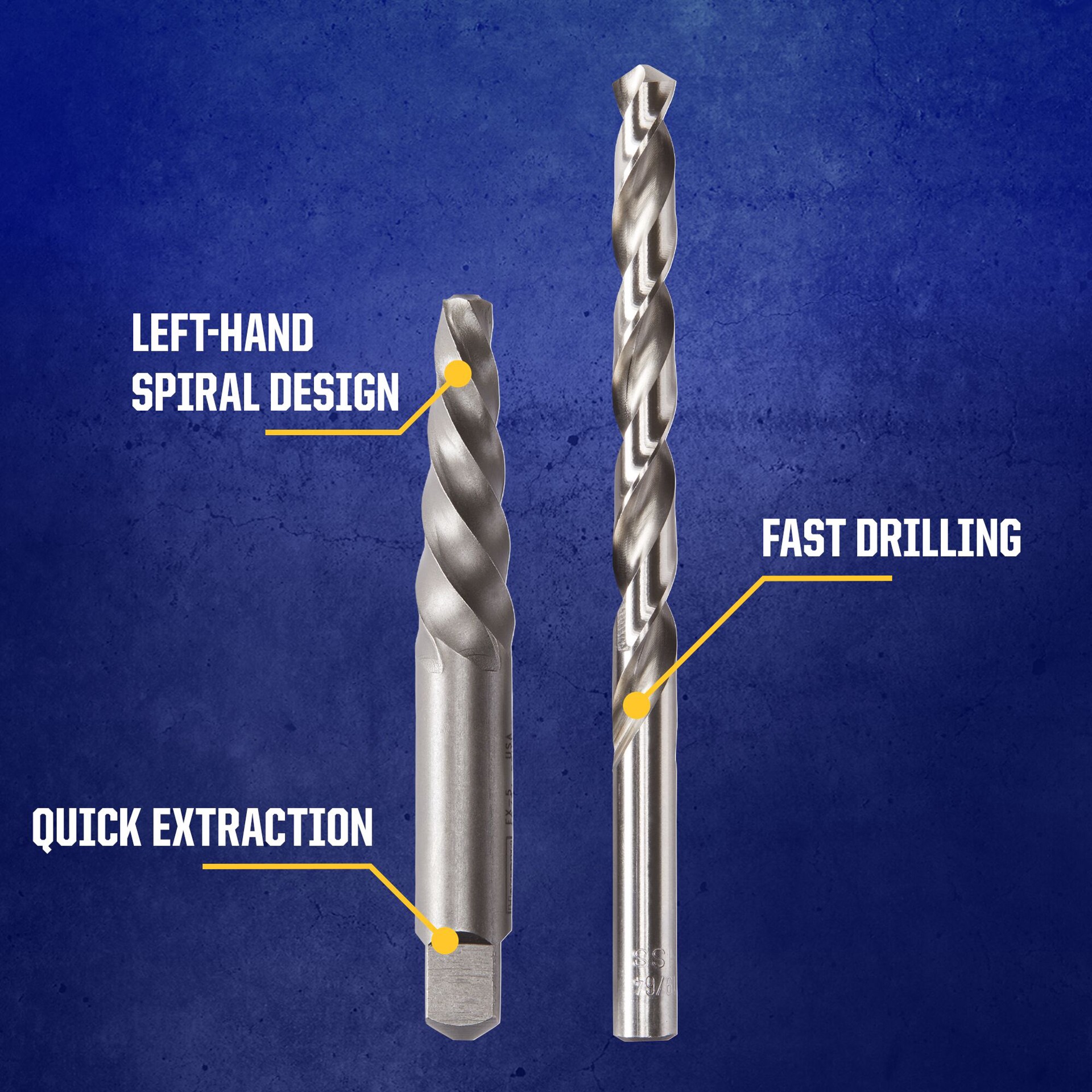 slide 3 of 6, IRWIN Hanson 2-Pack Carbon Steel 3-3/8-in Screw Extractor, 1 ct