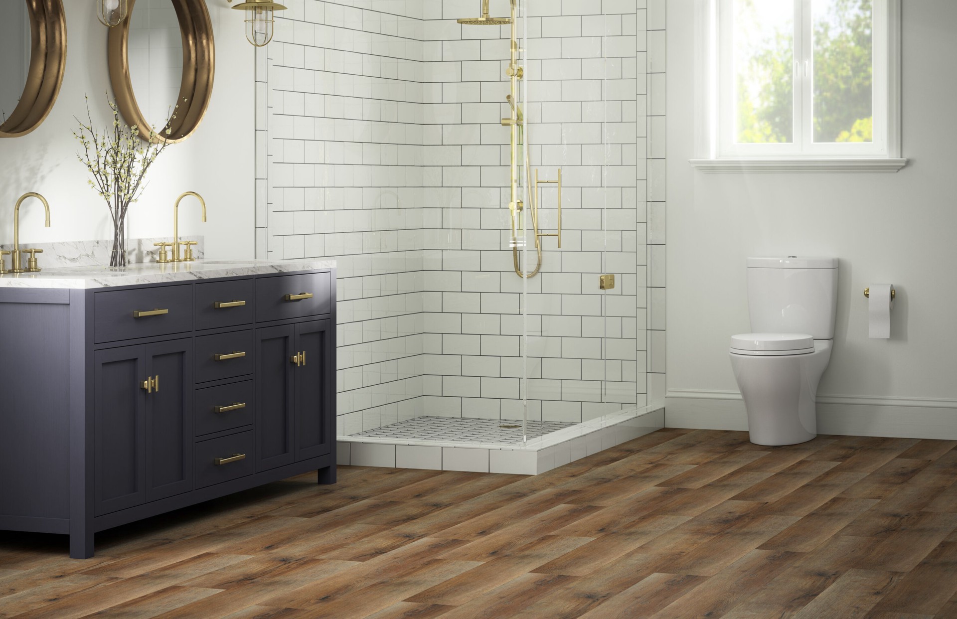 slide 2 of 6, Style Selections Crescent Oak 12-mil x 7-in W x 48-in L Waterproof Interlocking Luxury Vinyl Plank Flooring, 1 ct