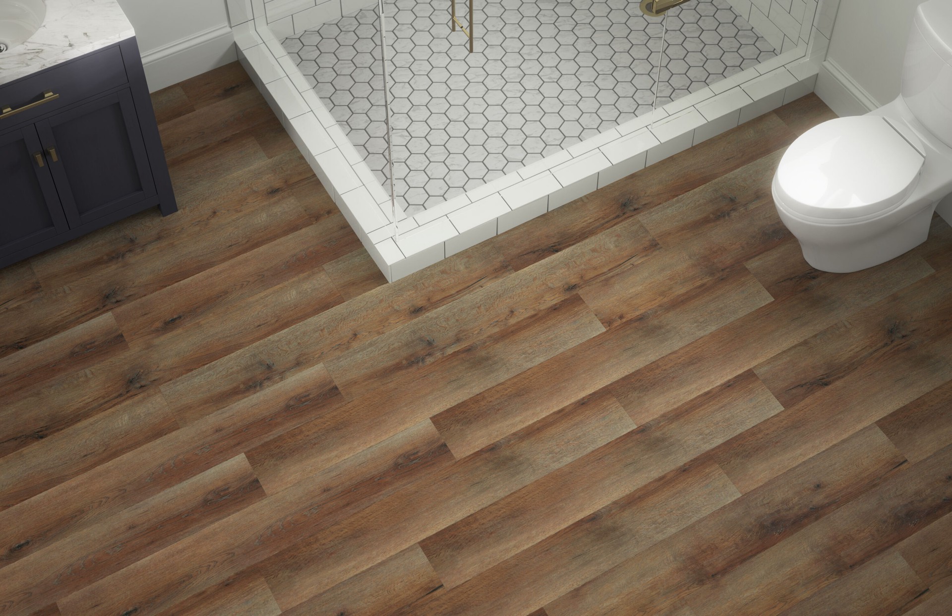 slide 5 of 6, Style Selections Crescent Oak 12-mil x 7-in W x 48-in L Waterproof Interlocking Luxury Vinyl Plank Flooring, 1 ct