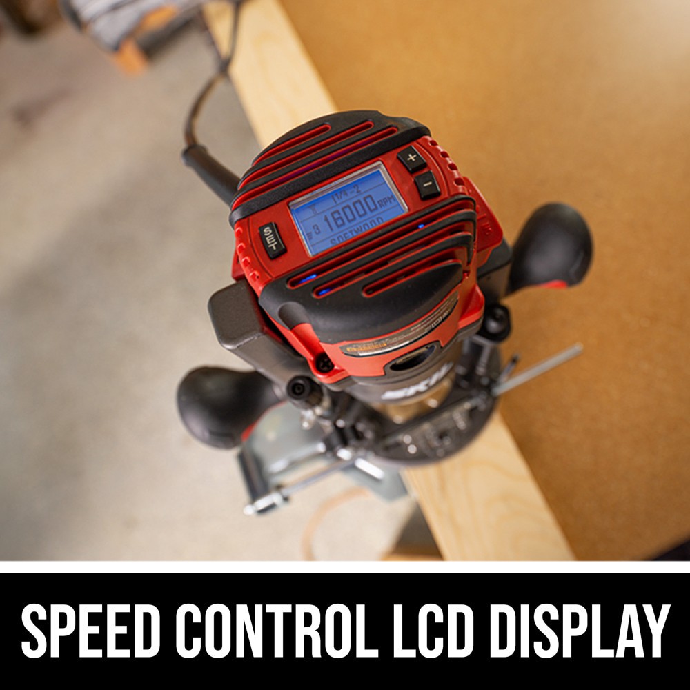 slide 4 of 6, SKIL 1/4-in and 1/2-in 14 -Amp 2.5 -HP Variable Speed Combo Fixed/Plunge Router, 1 ct