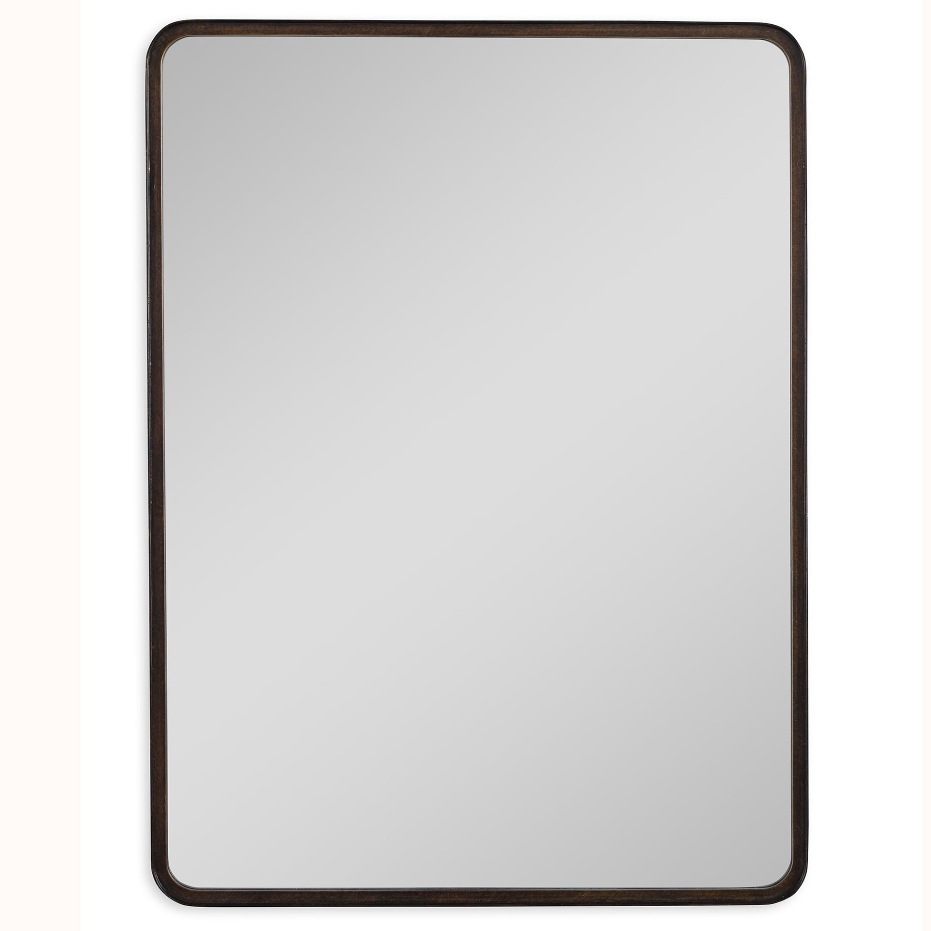 slide 2 of 6, allen + roth 30-in W x 40.0-in H Rectangle Dark Bronze Framed Wall Mirror, 1 ct