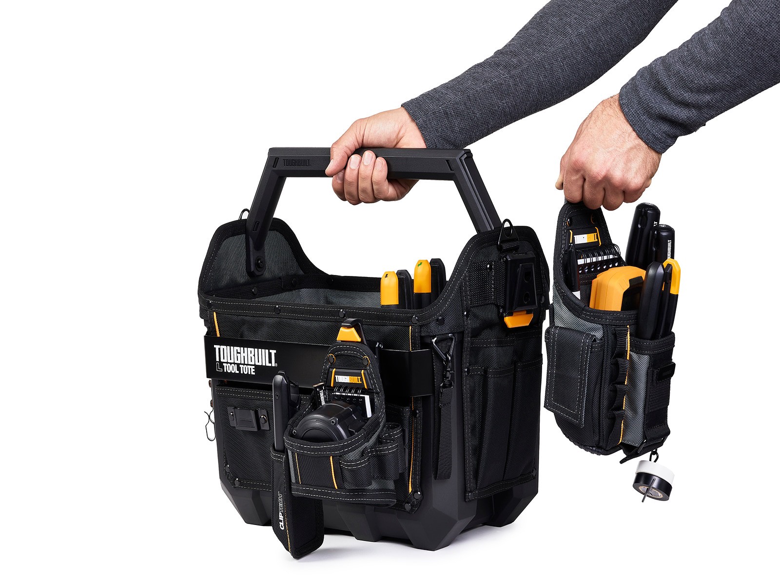 slide 5 of 6, TOUGHBUILT Large Black Polyester 16-in W x 11.02-in D x 13.78-in L Tool tote, 1 ct