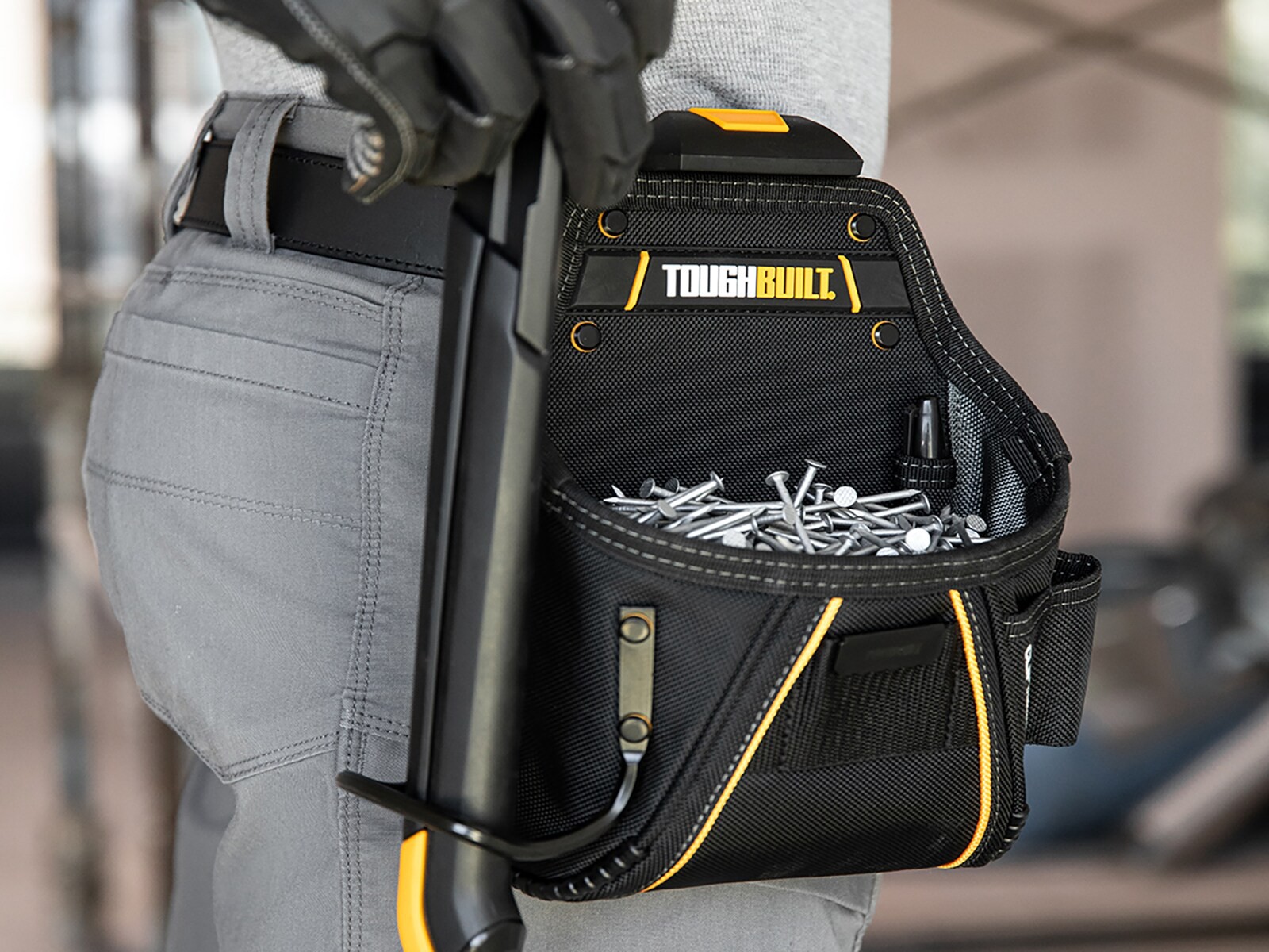 slide 3 of 6, TOUGHBUILT Tradesman Pouch + Hammer Loop Polyester General construction Tool Pouch, 1 ct