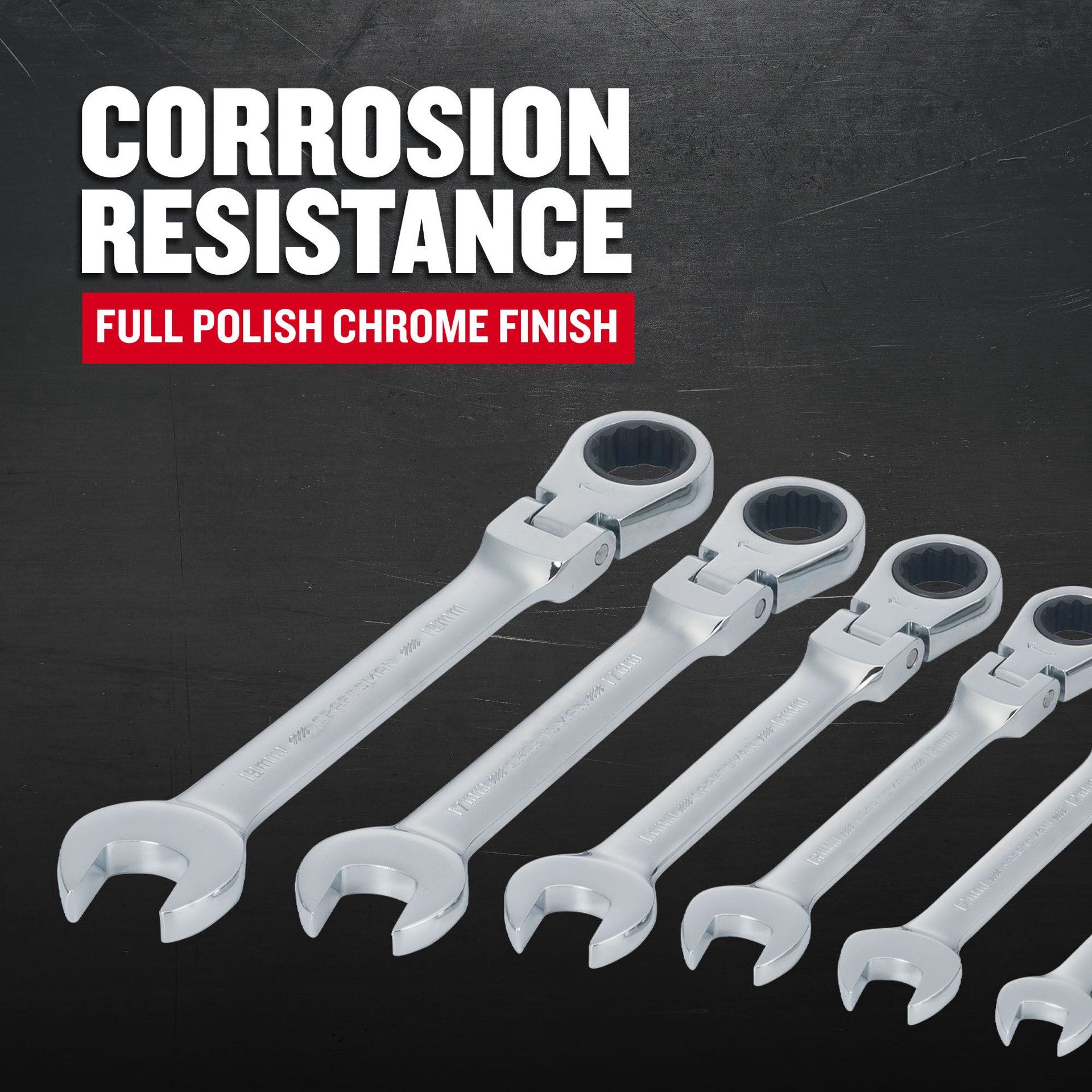 slide 4 of 6, CRAFTSMAN 7 -Piece Set Metric Flexible Head Ratchet Wrench, 1 ct