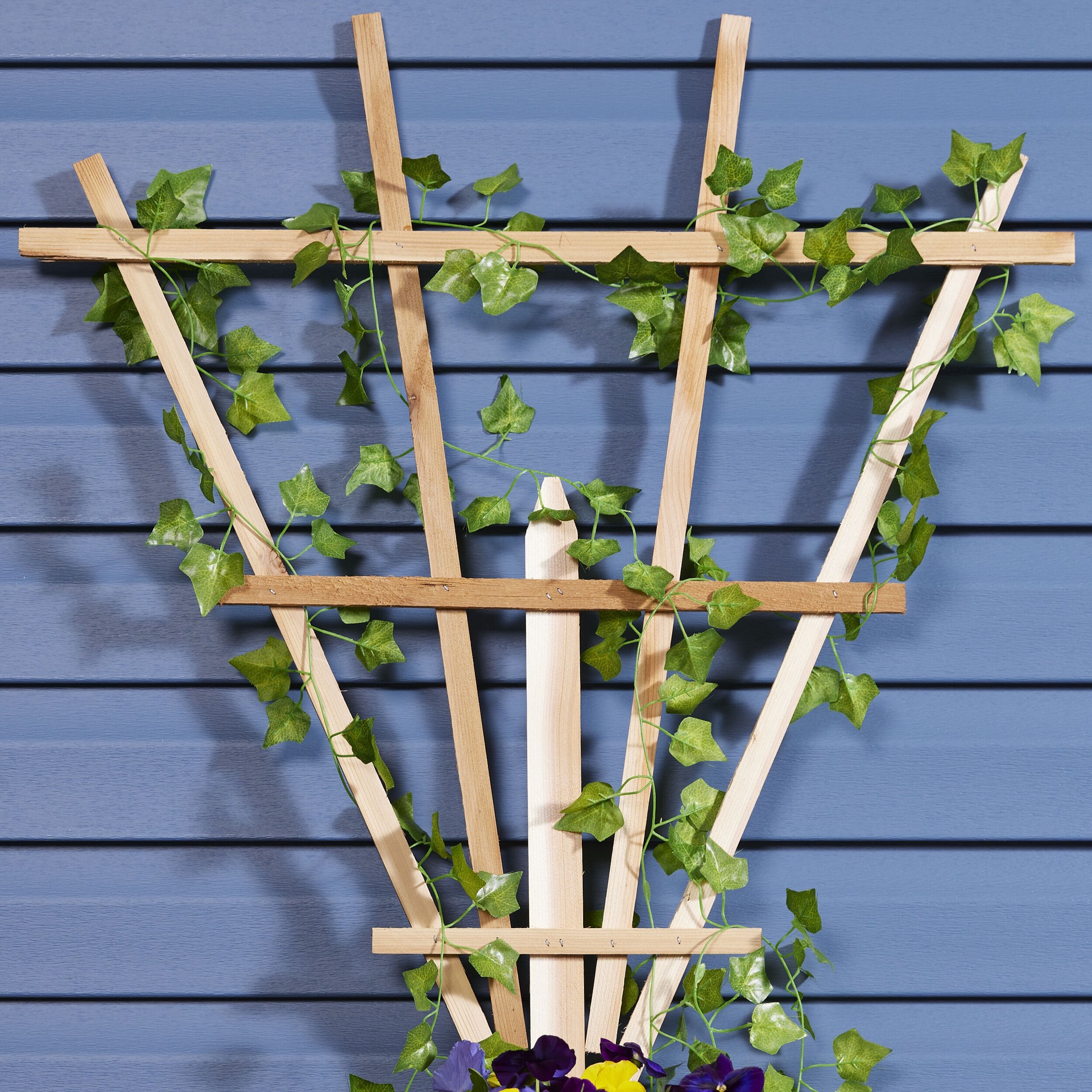 slide 6 of 6, Garden Architecture 29.5-in W x 37.5-in H Natural Cedar Fan Garden Trellis For Climbing Plants For Roses For Tomatoes, 1 ct