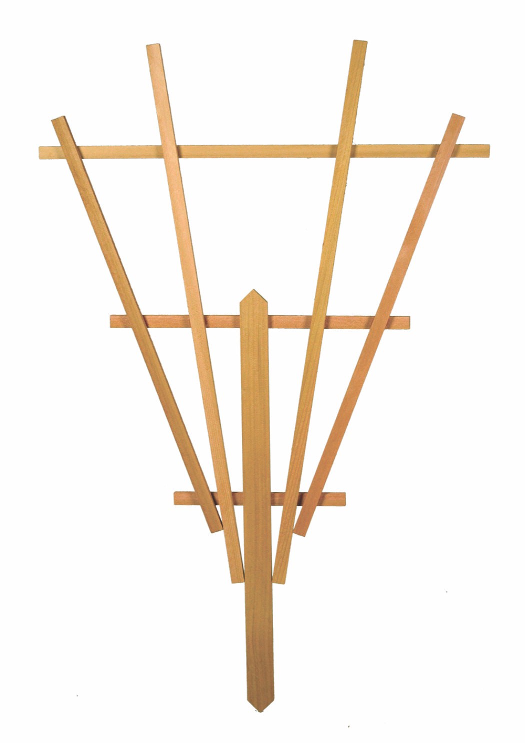 slide 1 of 6, Garden Architecture 29.5-in W x 37.5-in H Natural Cedar Fan Garden Trellis For Climbing Plants For Roses For Tomatoes, 1 ct