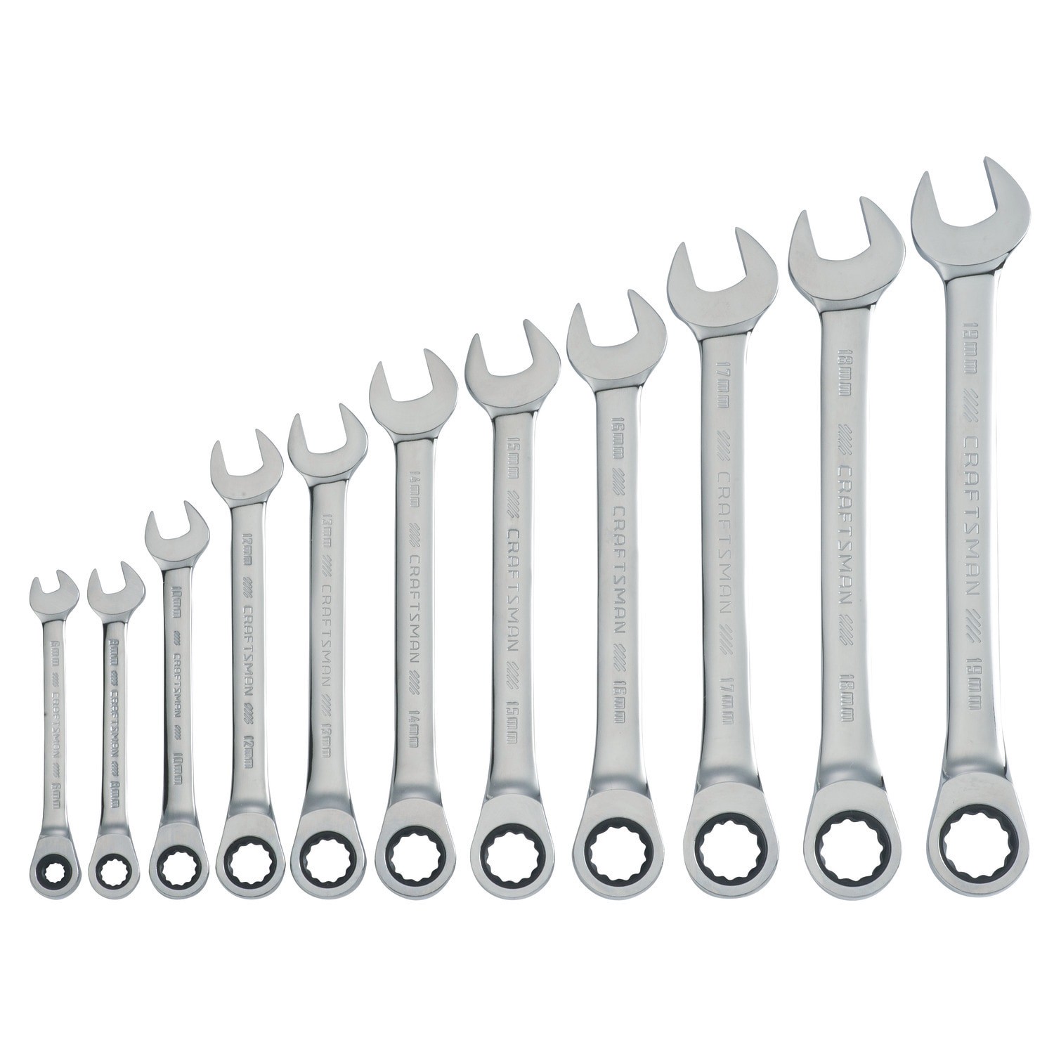 slide 1 of 6, CRAFTSMAN 11 -Piece Set Metric Ratchet Wrench, 1 ct