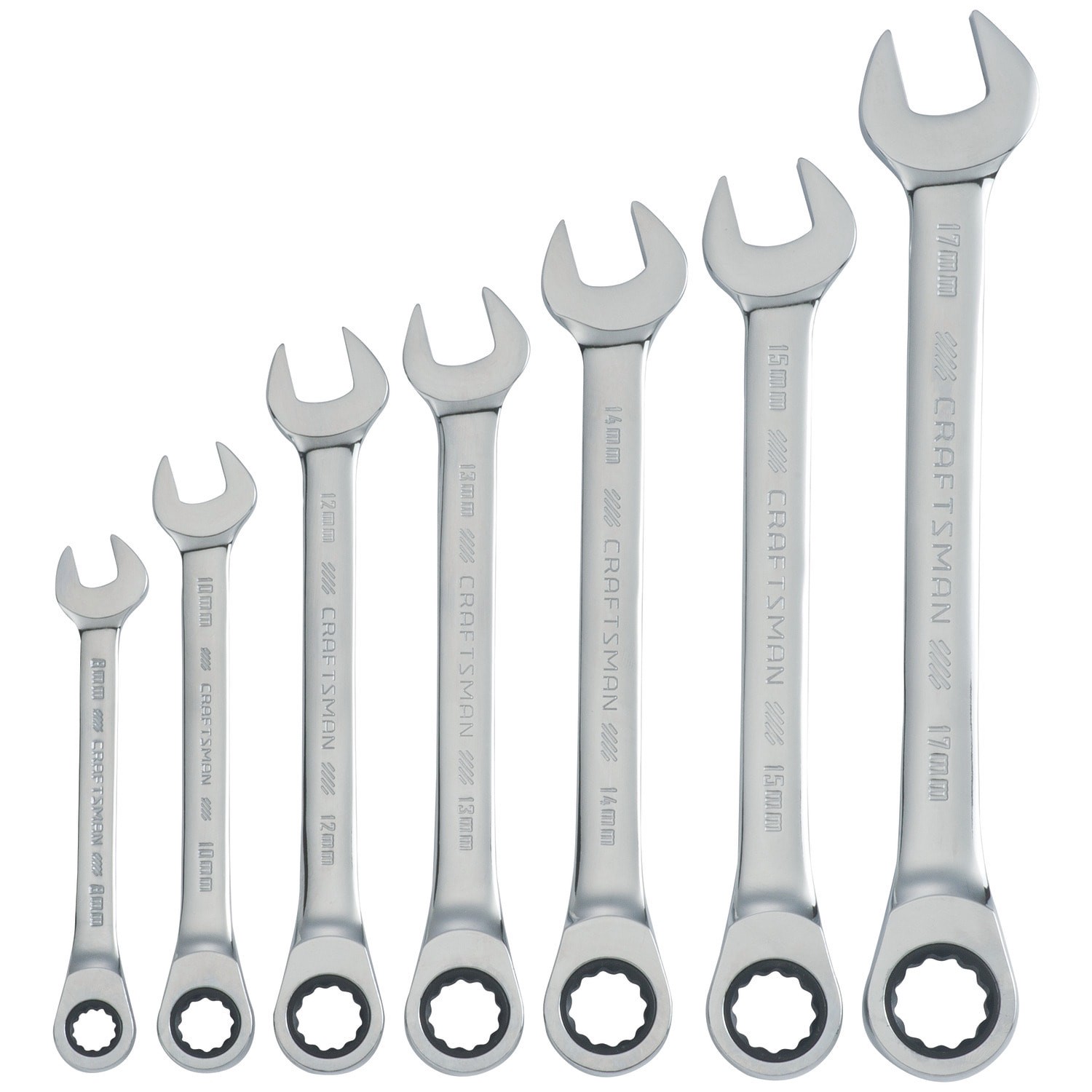 slide 1 of 6, CRAFTSMAN 7 -Piece Set Metric Ratchet Wrench, 1 ct