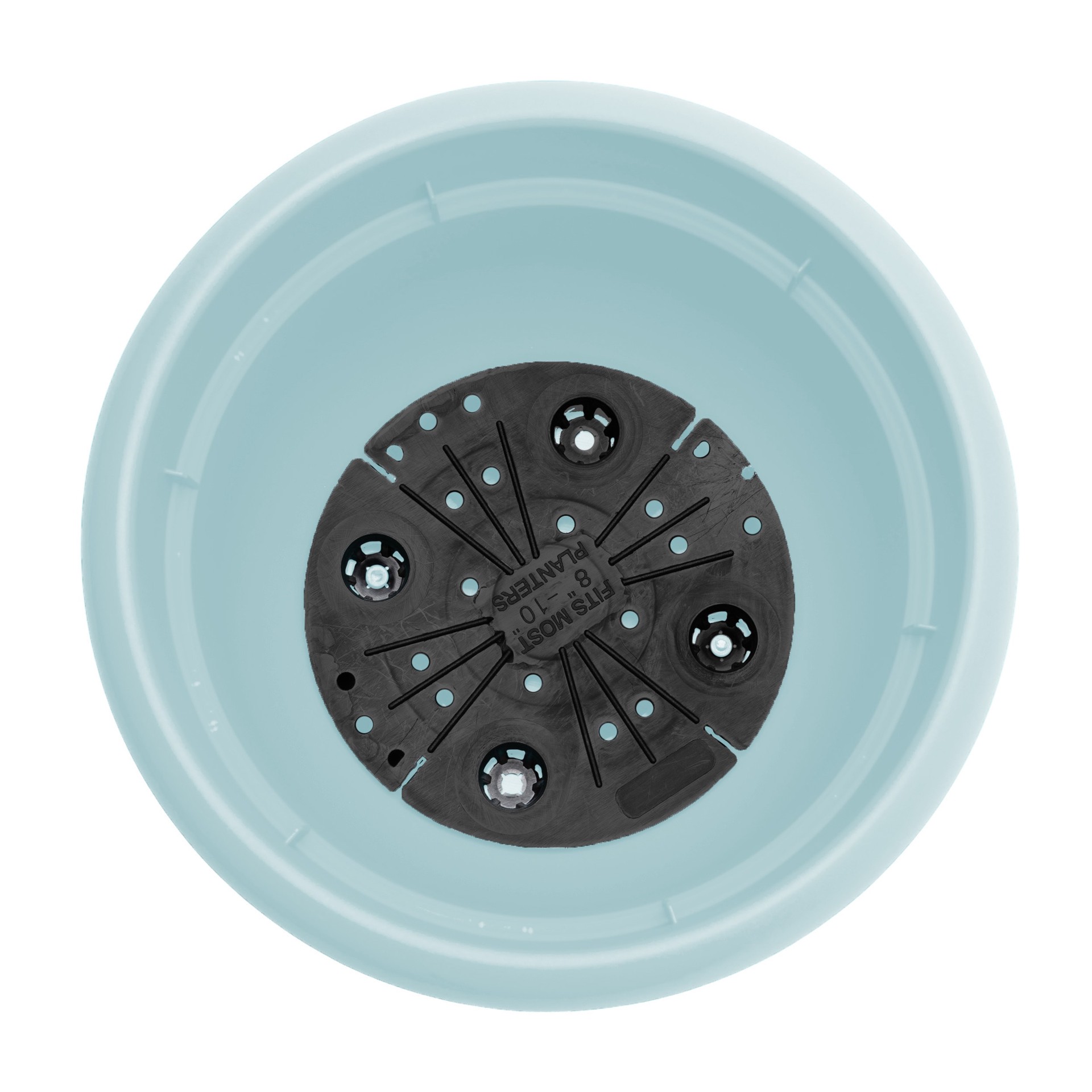 slide 4 of 6, Bloem Round 13.0-in W x 13.0-in L Blue Plastic Indoor/Outdoor Self Watering Planter, 1 ct