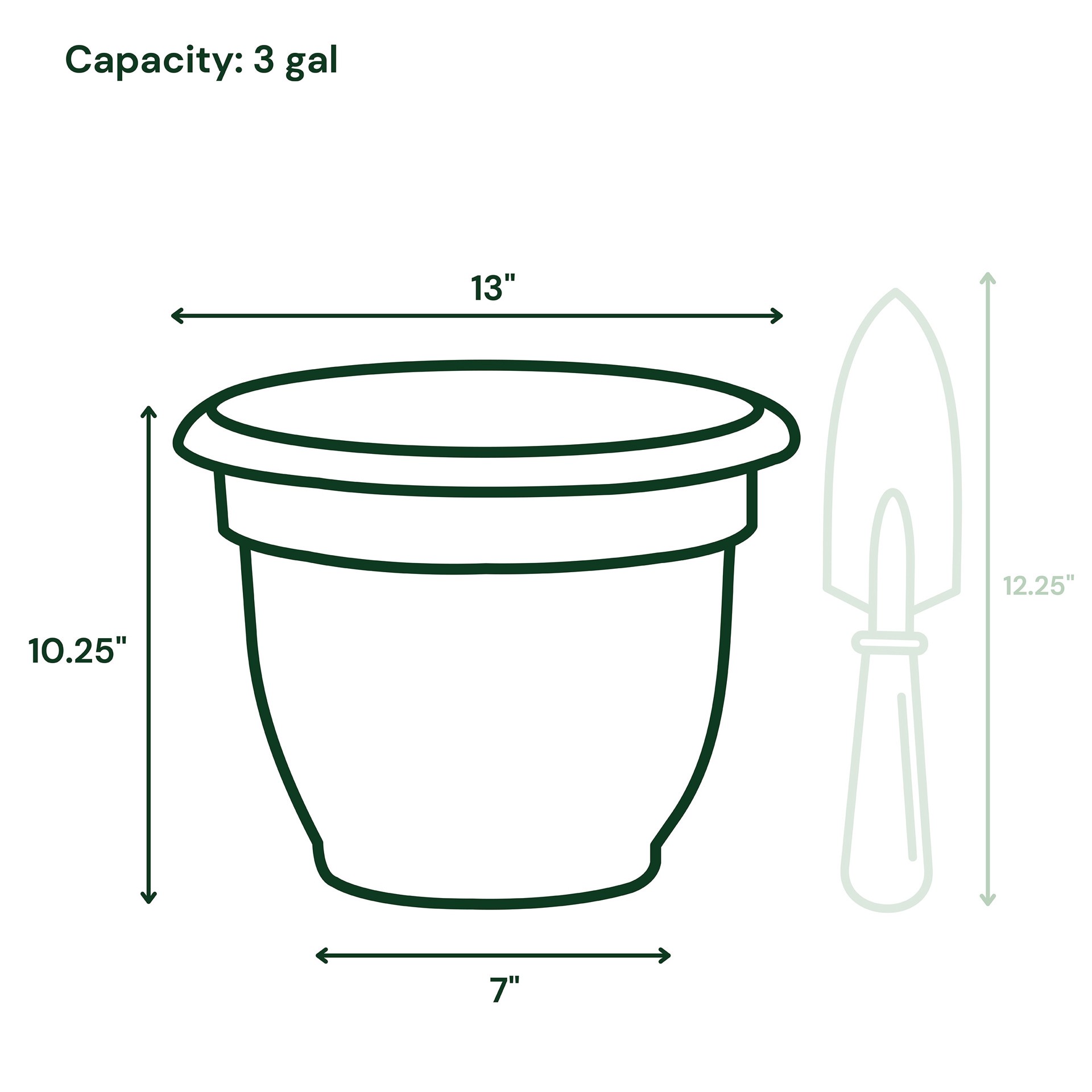 slide 6 of 6, Bloem Round 13.0-in W x 13.0-in L Blue Plastic Indoor/Outdoor Self Watering Planter, 1 ct