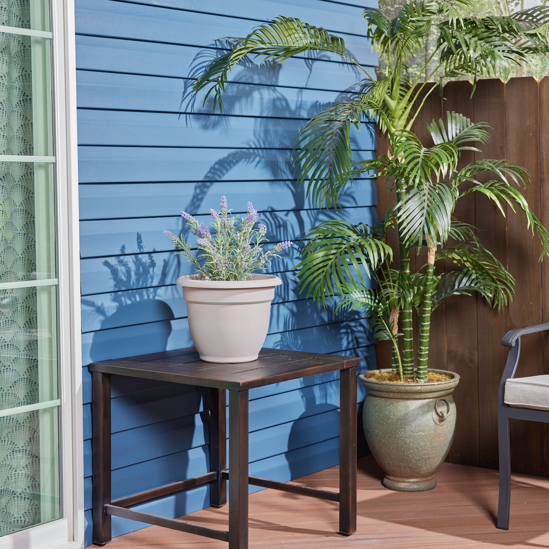 slide 2 of 6, Bloem 13-in W x 10.25-in H Brown Plastic Traditional Indoor/Outdoor Planter, 1 ct